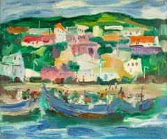 Aquarelle originale de Zhaohui Zeng « Retour joyeux à Port »
