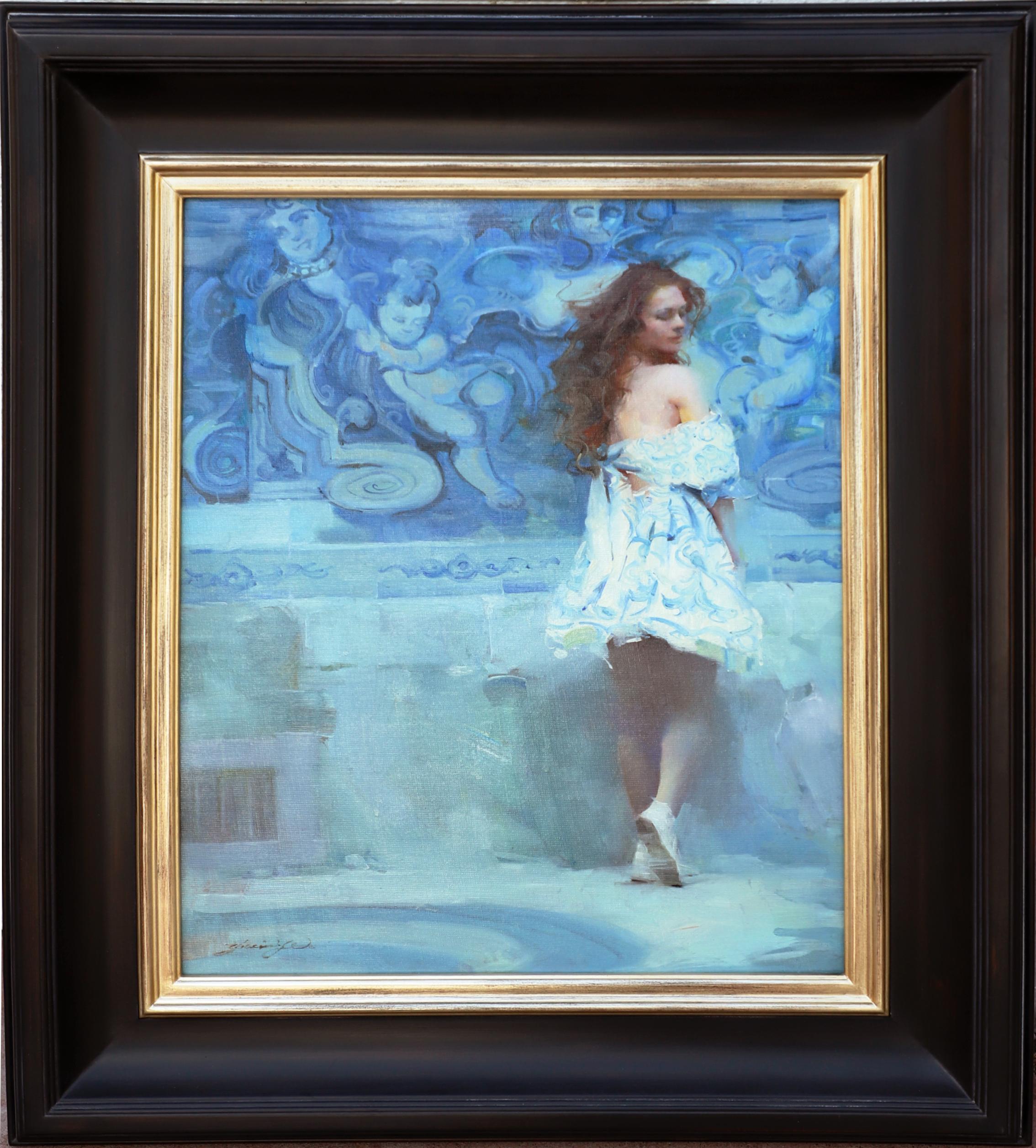 Azulejos Tile - Painting by Zhaoming Wu