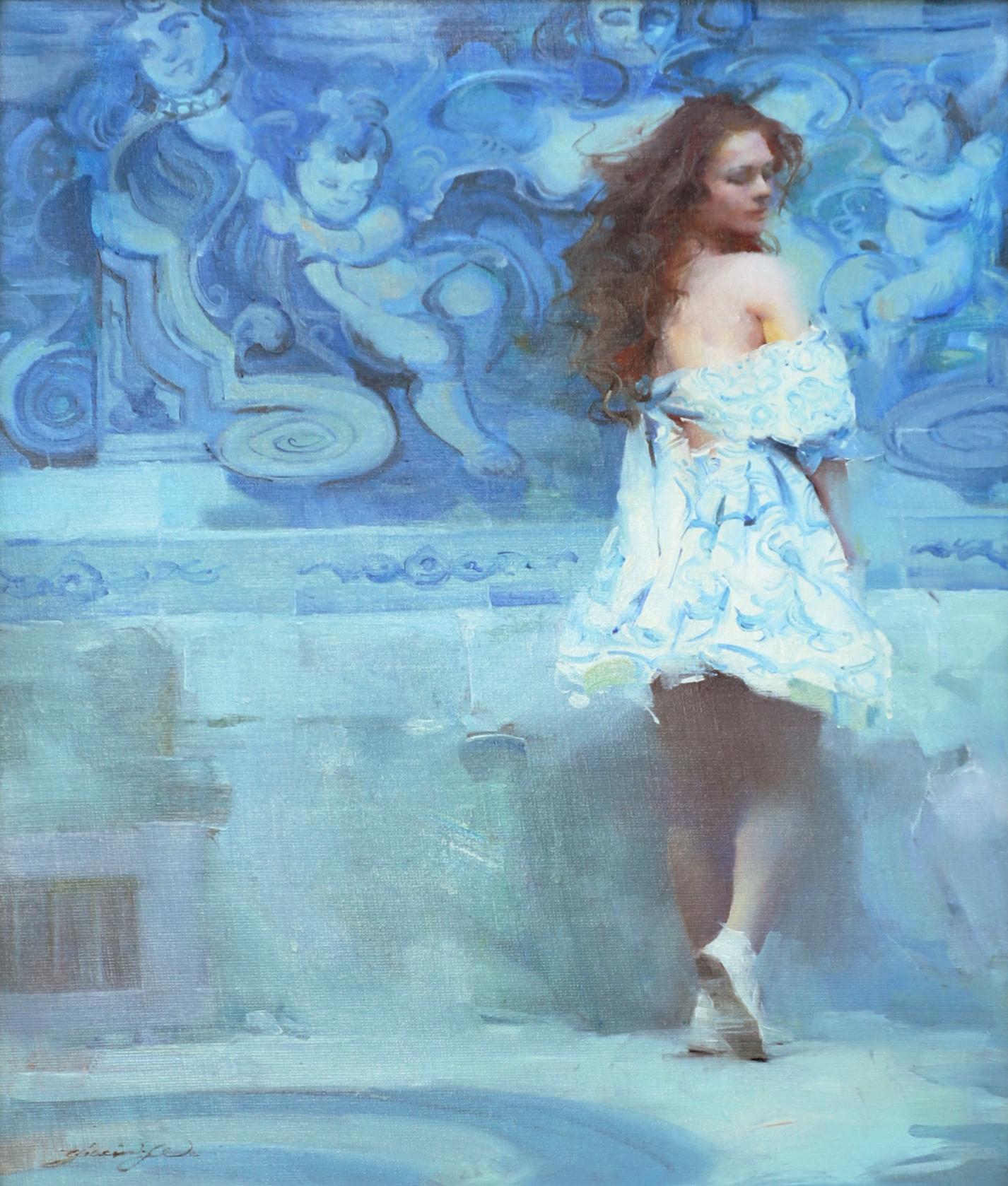 Azulejos Tile - Realist Painting by Zhaoming Wu