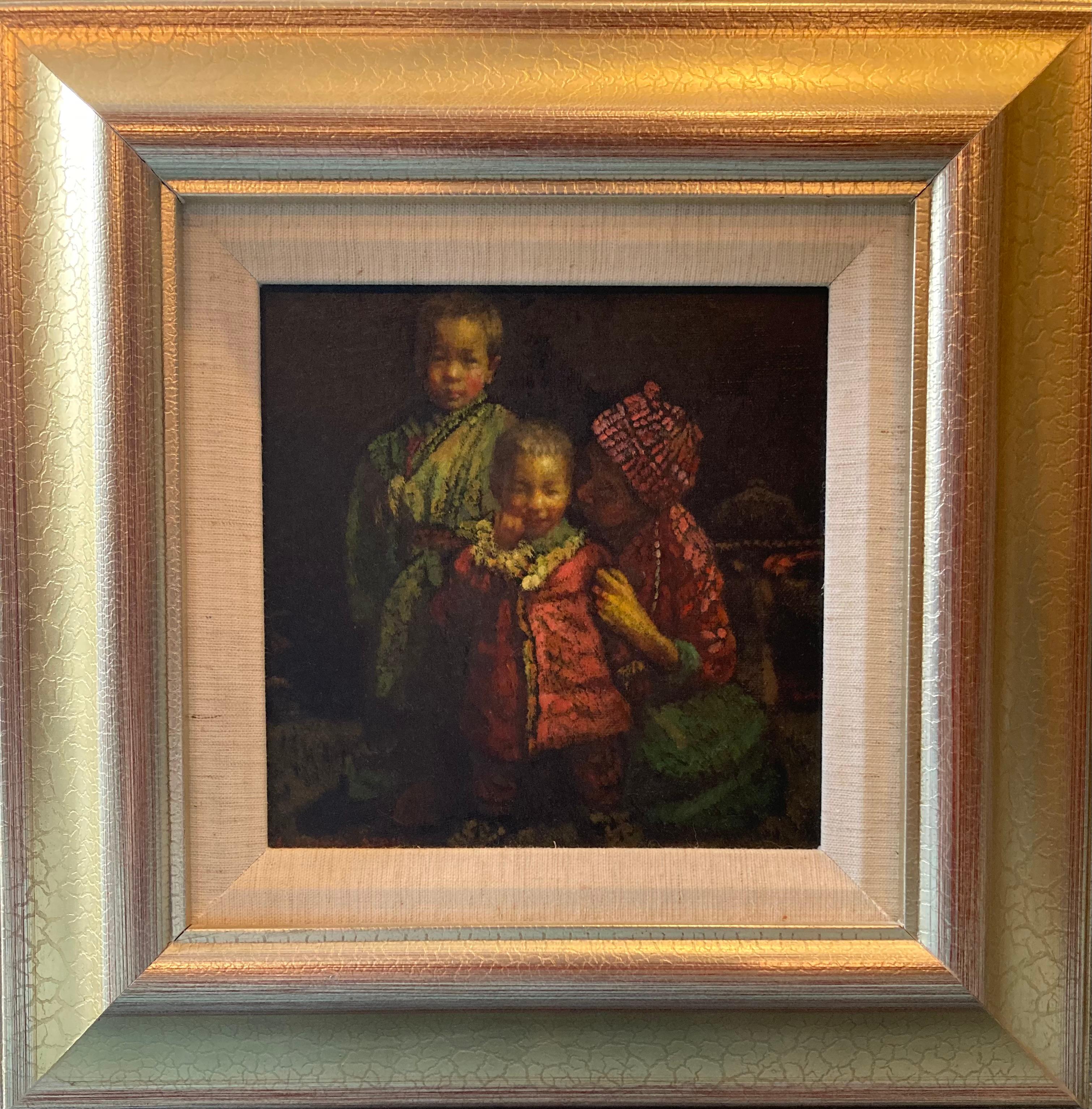 "Family Portrait" - Painting by Zheng Zhiyue