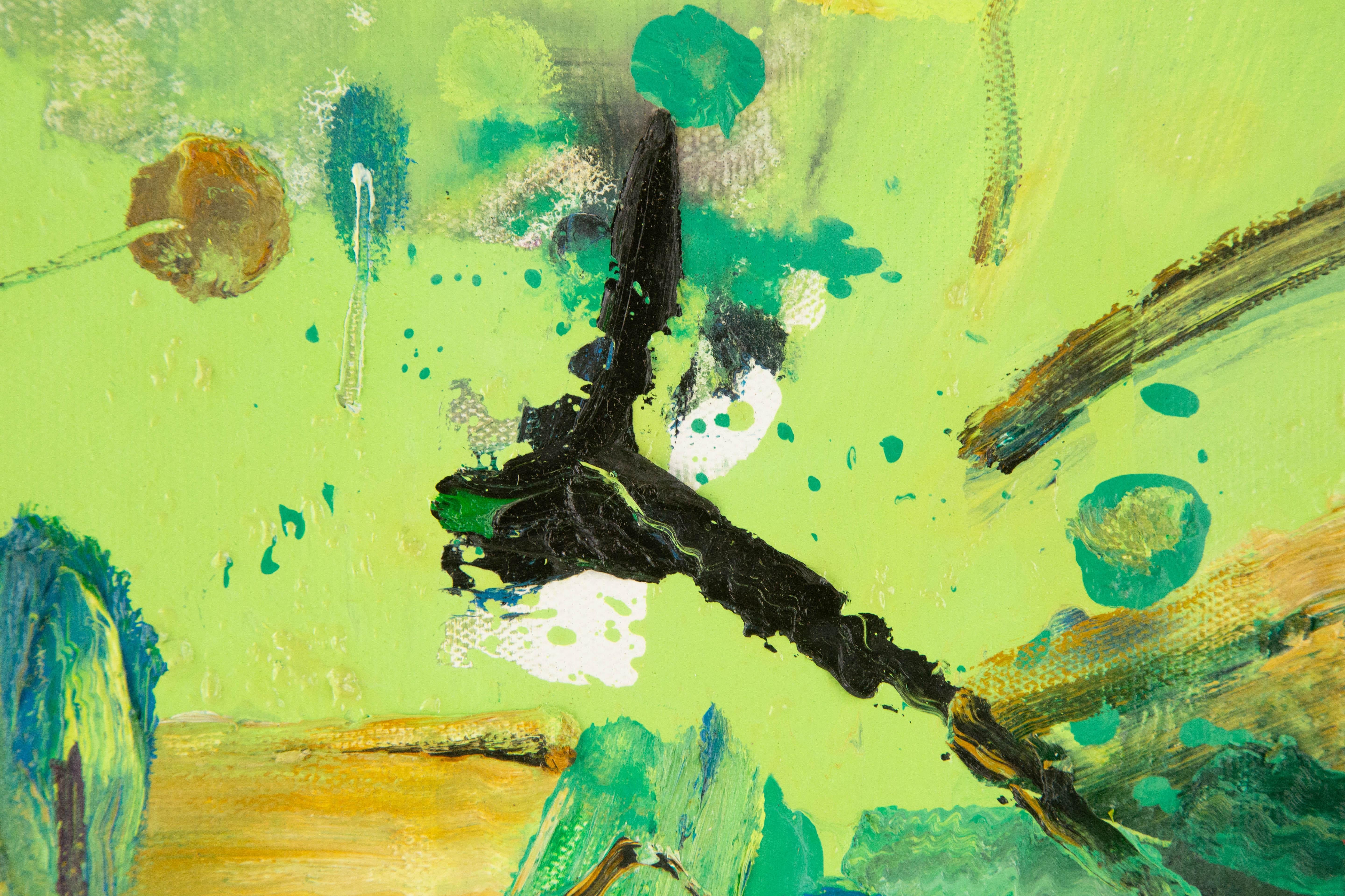 ZhengZhong Liu, technique mixte abstraite originale « Le monde vert » en vente 5