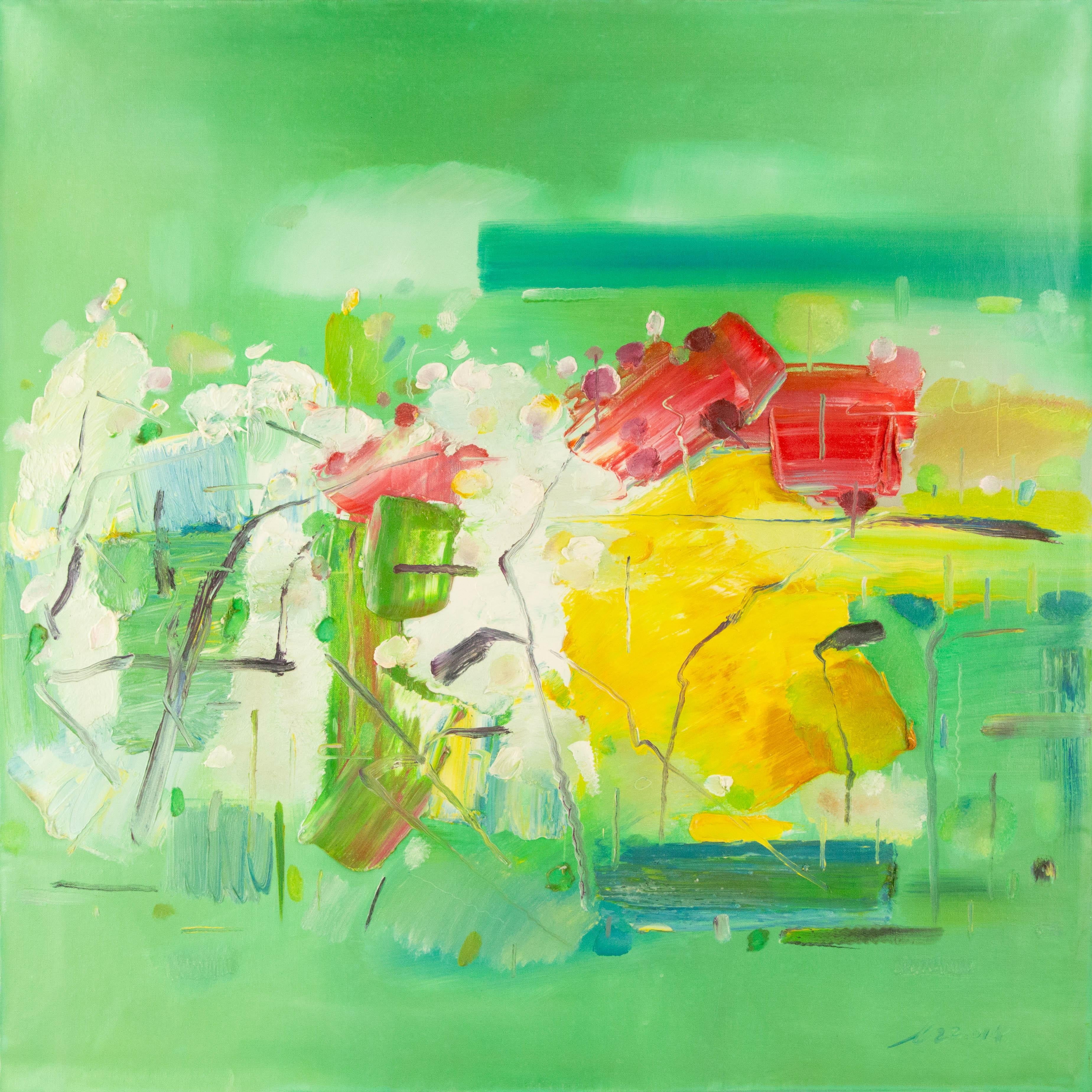ZhengZhong Liu Contemporary Original Oil On Canvas "Spring"