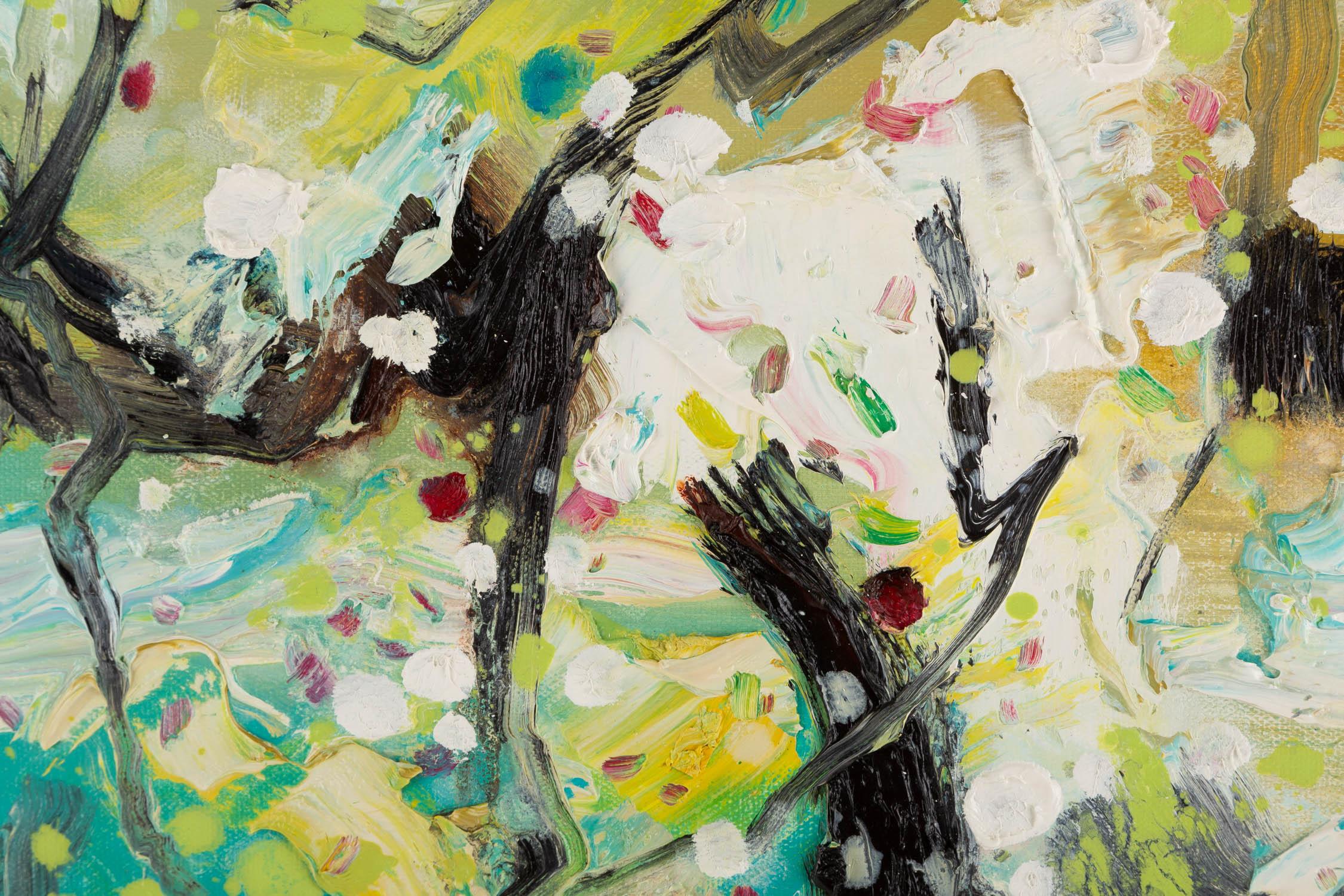 Zhengzhong Liu Impressionistisches Original-Ölgemälde „Ewha“ von Zhengzhong Liu im Angebot 1