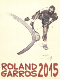 D'après Zhenjun Du-2015 Roland Garros, lithographie ouverte française