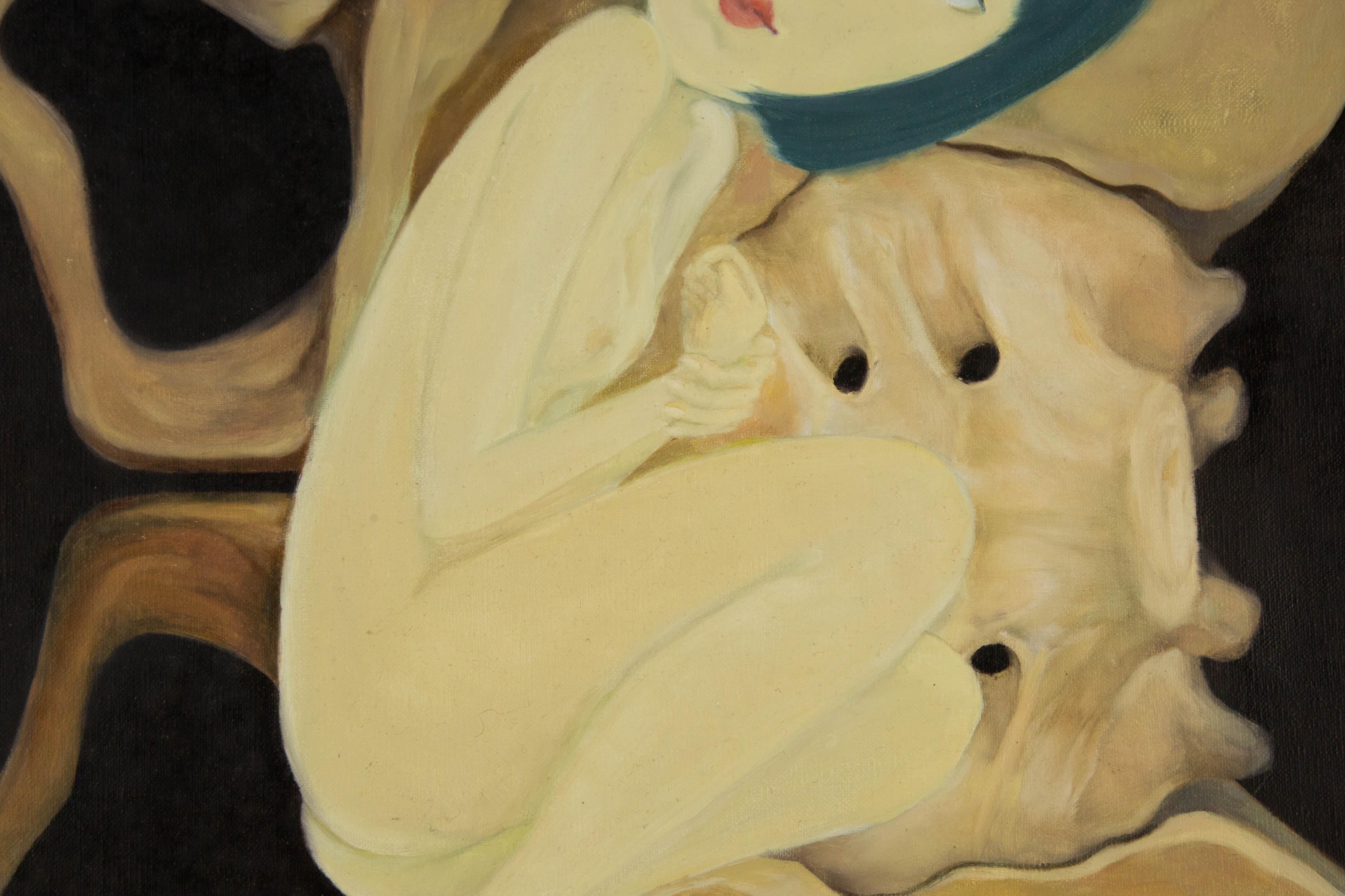Zhenlin Liu Surrealistisches Original Ölgemälde auf Leinwand „Lovely Bones“ im Angebot 2
