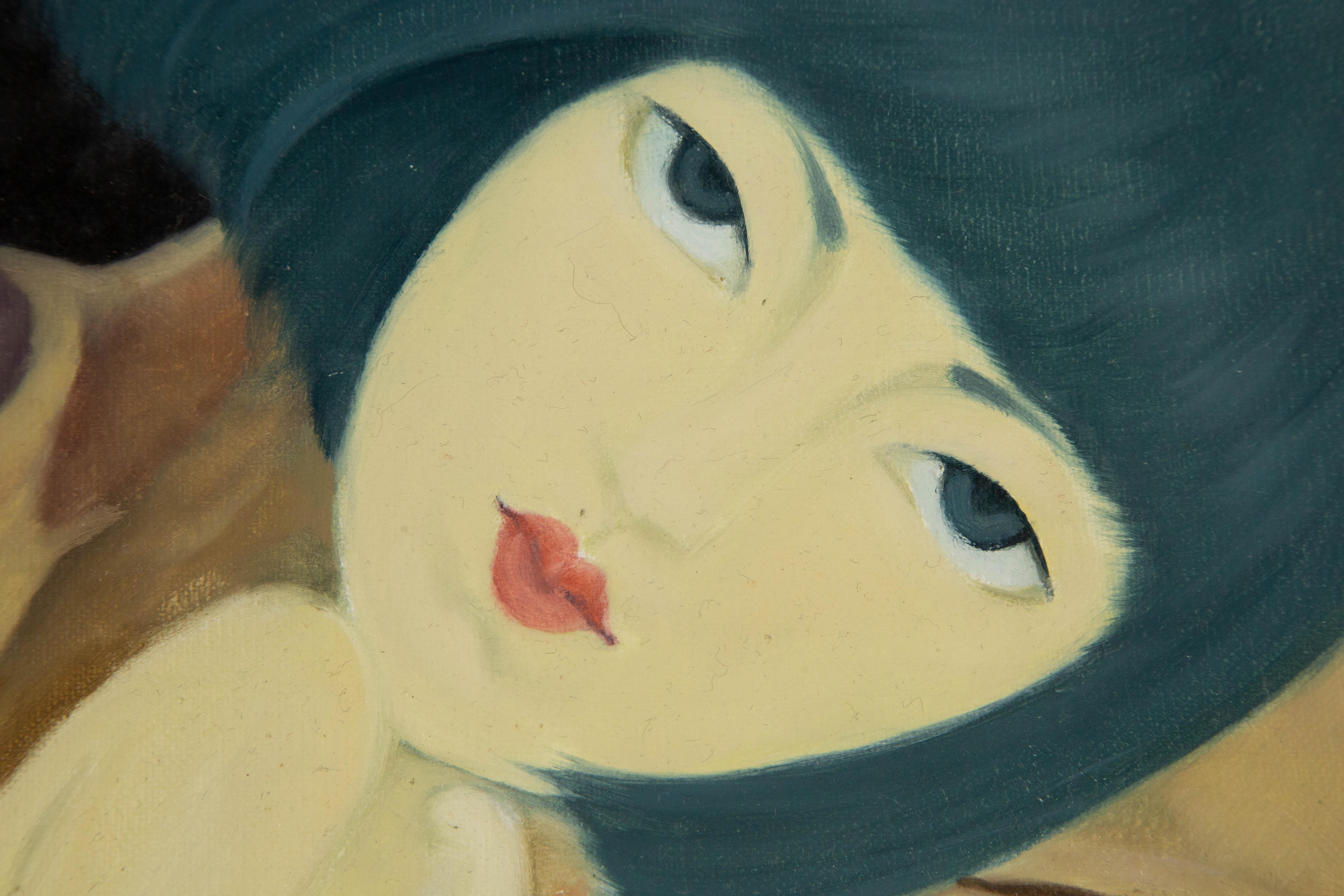 Zhenlin Liu Surrealistisches Original Ölgemälde auf Leinwand „Lovely Bones“ im Angebot 4