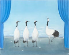 Zhenpeng Zhou Animal Original Oil On Canvas "Our Debut I"