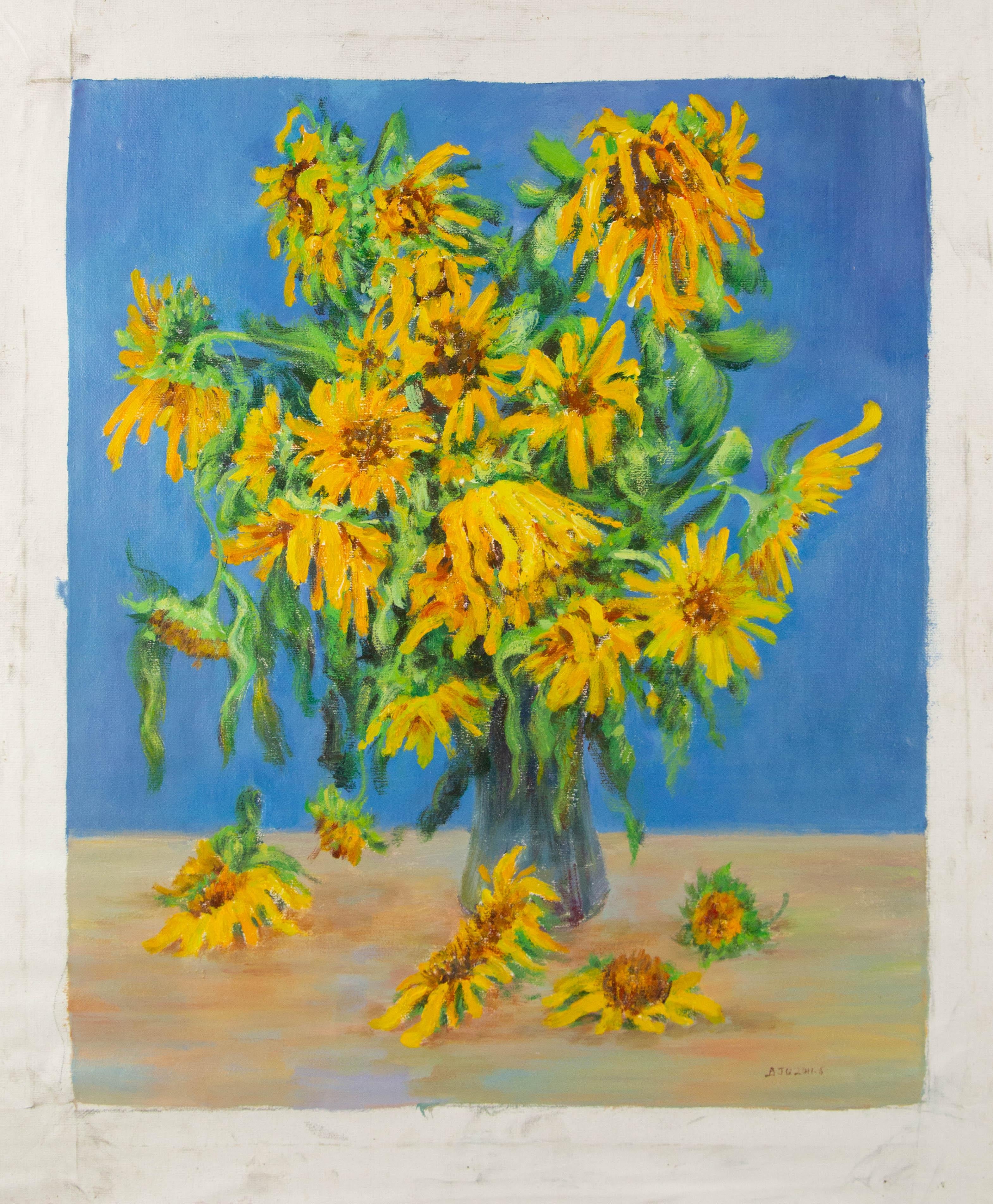 Zhenpeng Zhou Floral Original Oil On Canvas 