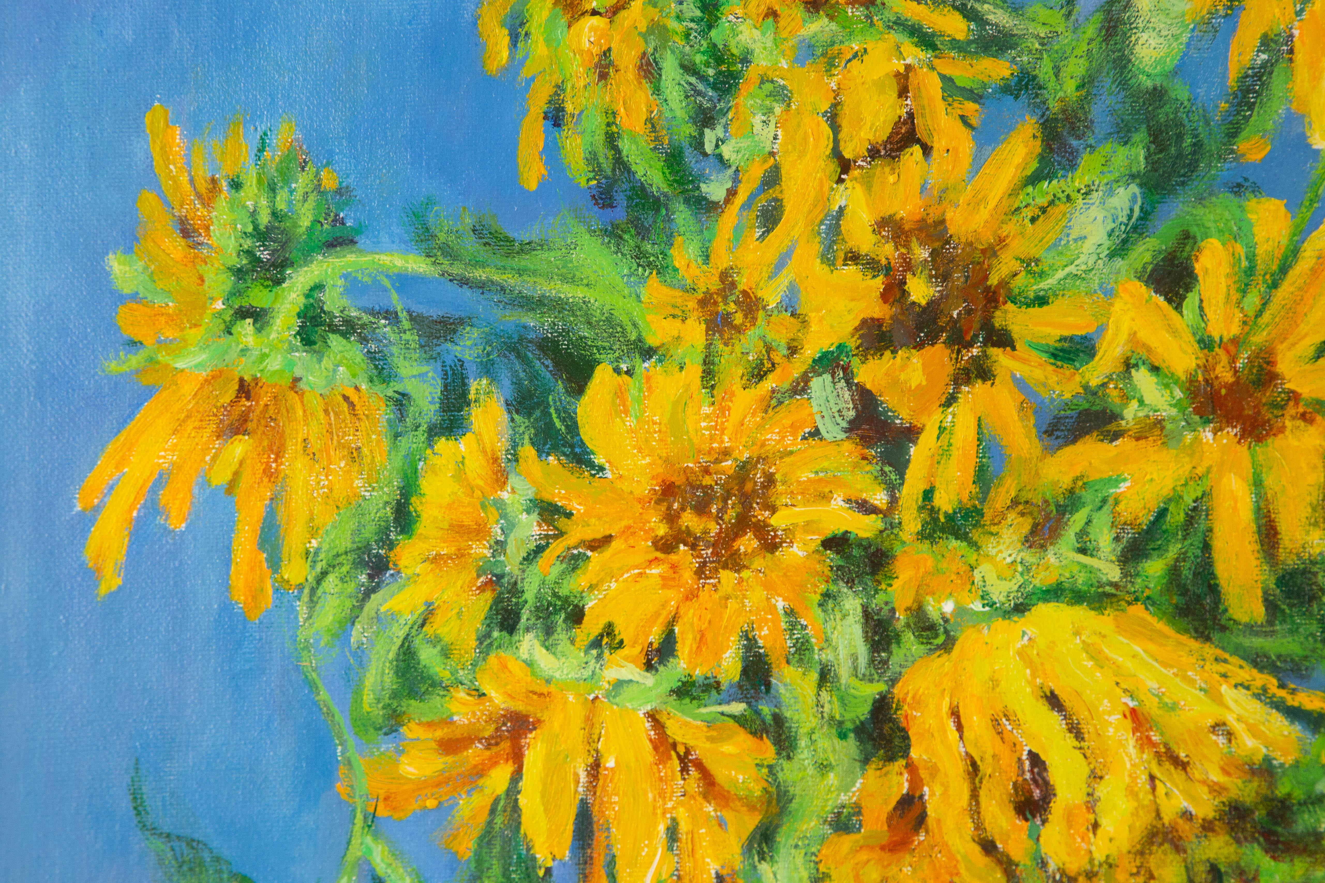 Zhenpeng Zhou Floral Original Oil On Canvas 