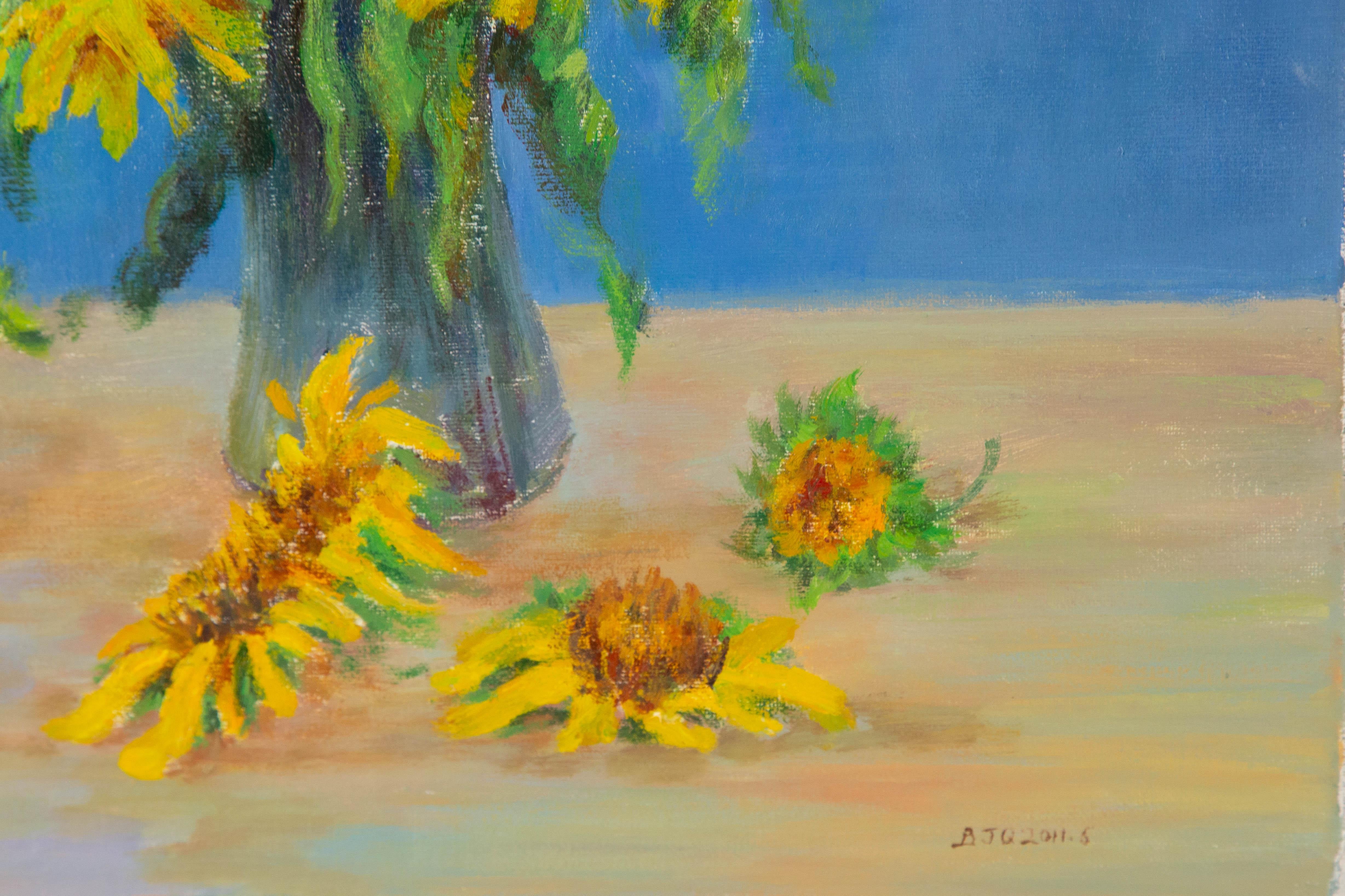 Zhenpeng Zhou Floral Original Oil On Canvas 