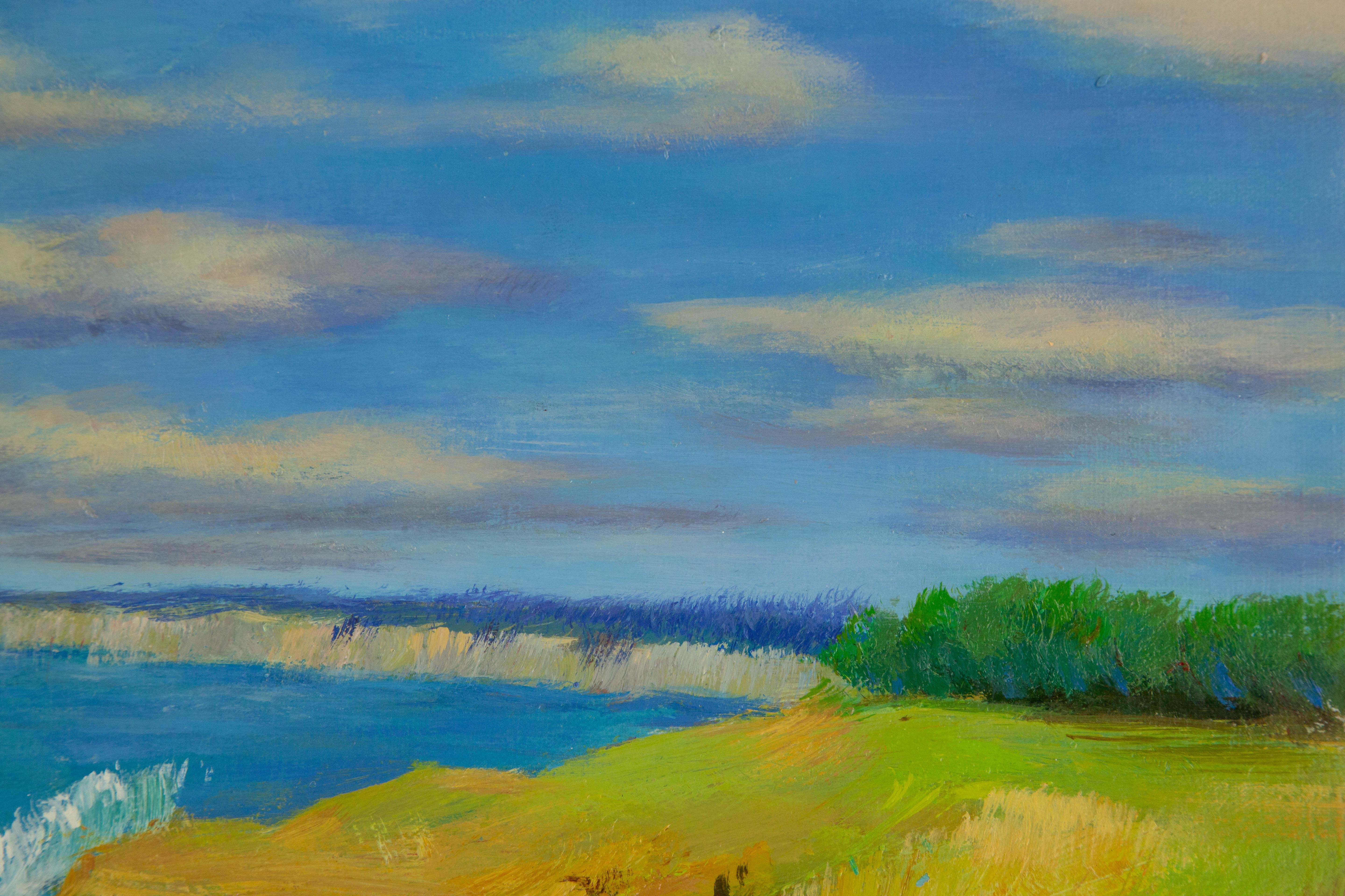 Zhenpeng Zhou Landschaft, Original, Ölgemälde auf Leinwand, „Sommer am sonnigen Tag“ im Angebot 3