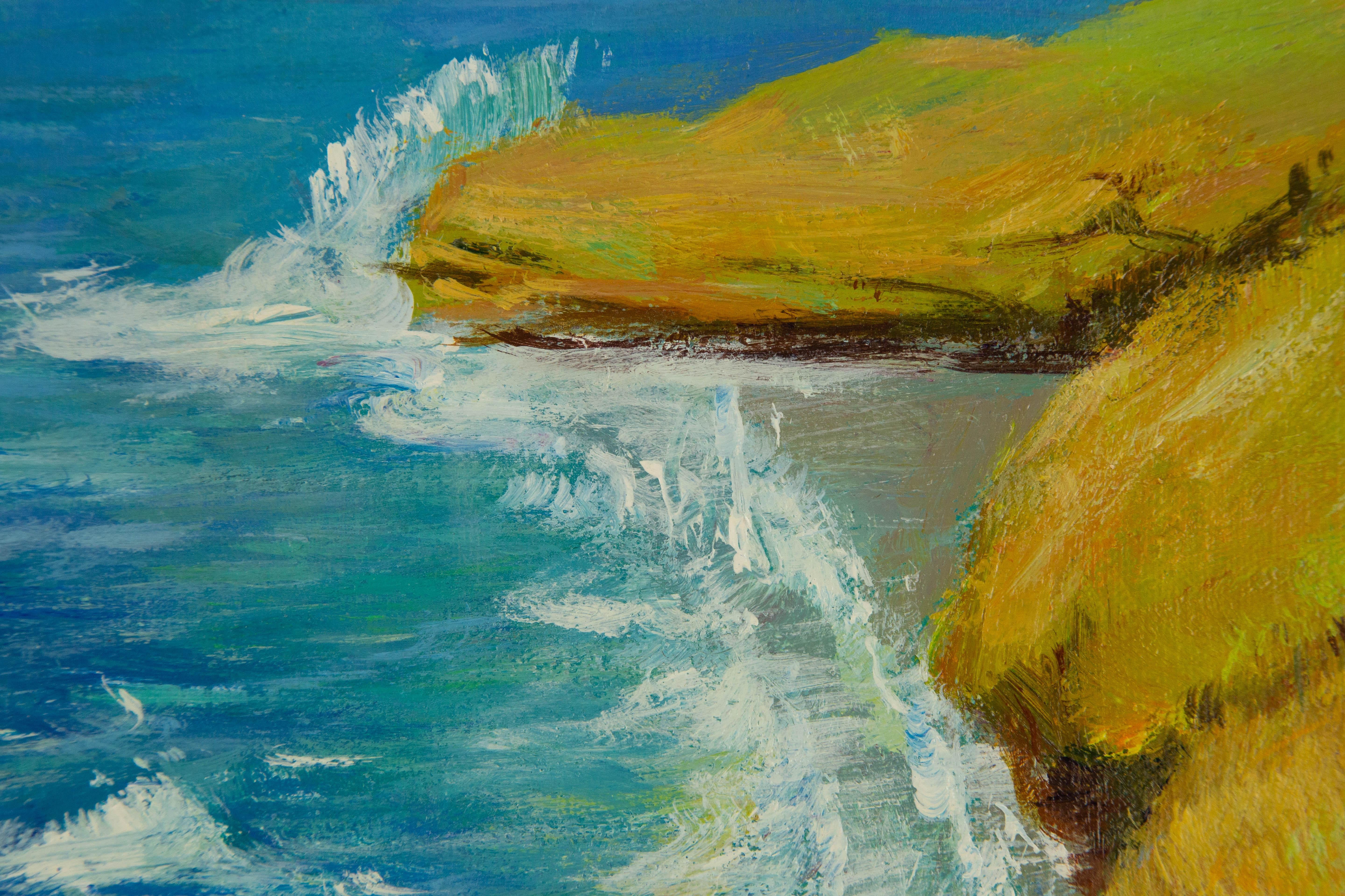 Zhenpeng Zhou Landschaft, Original, Ölgemälde auf Leinwand, „Sommer am sonnigen Tag“ im Angebot 5