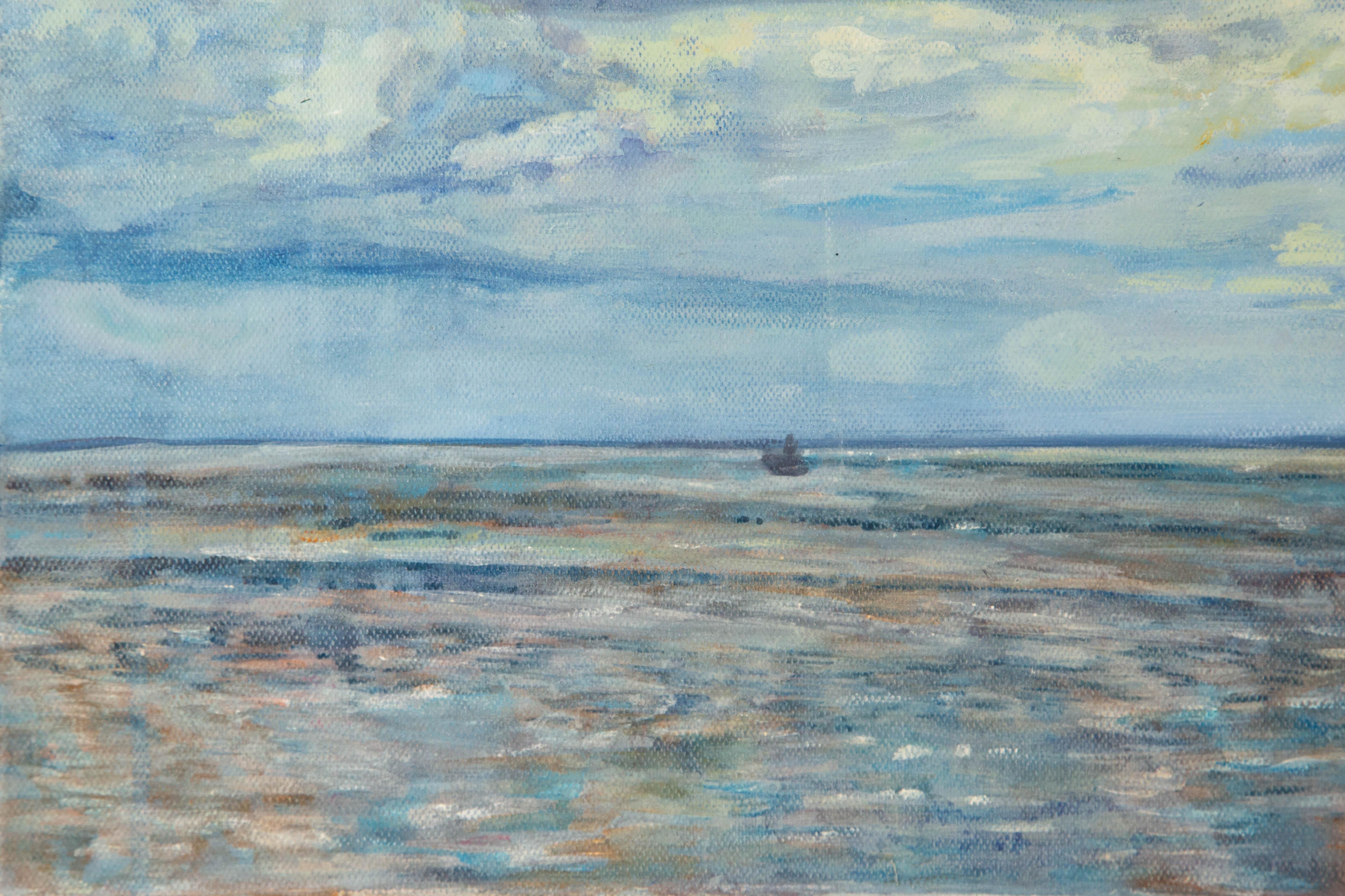 Zhenpeng Zhou Waterscape Original Oil On Canvas 