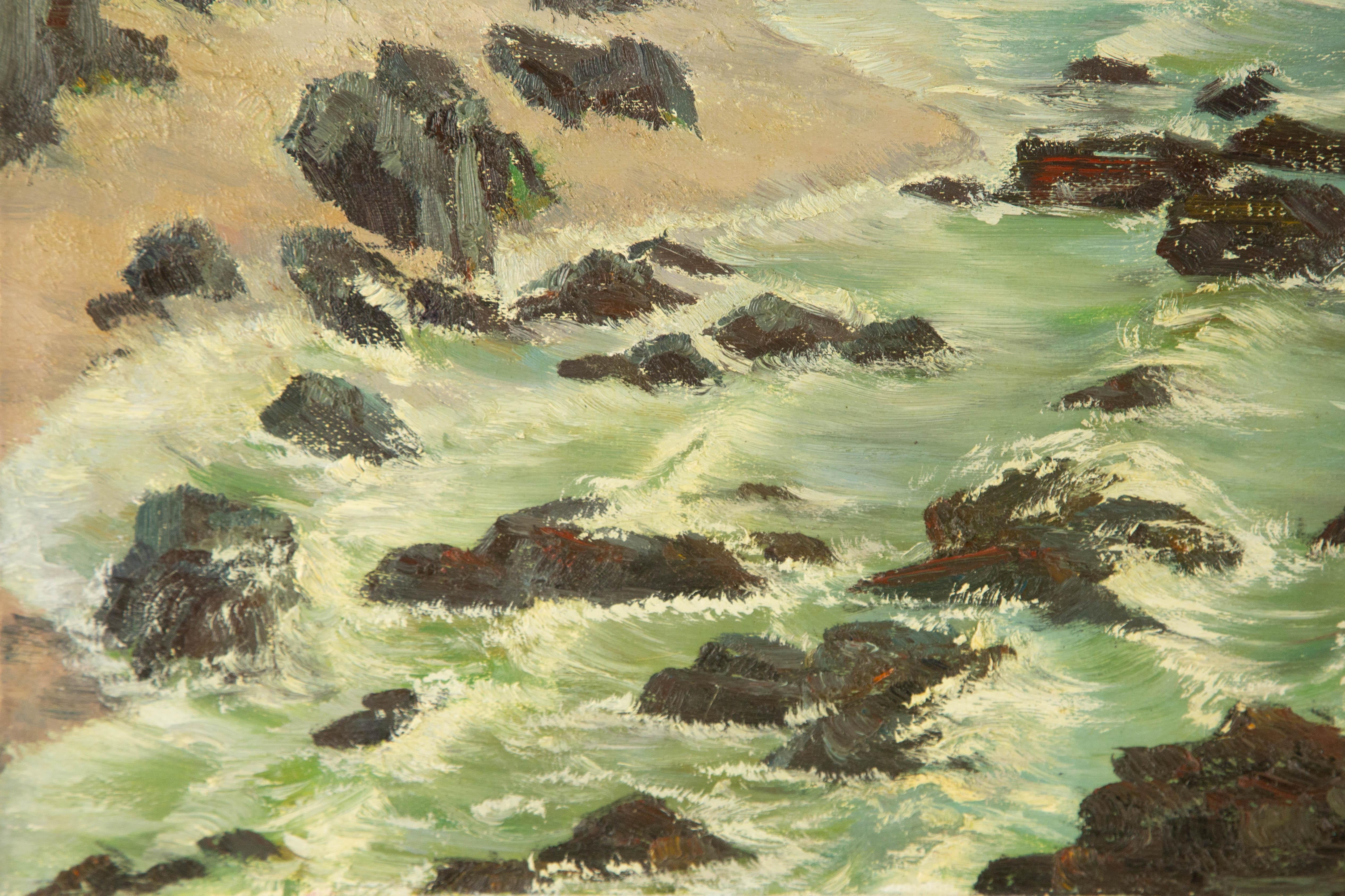 Zhenpeng Zhou Paesaggio acquatico originale Olio su tela 
