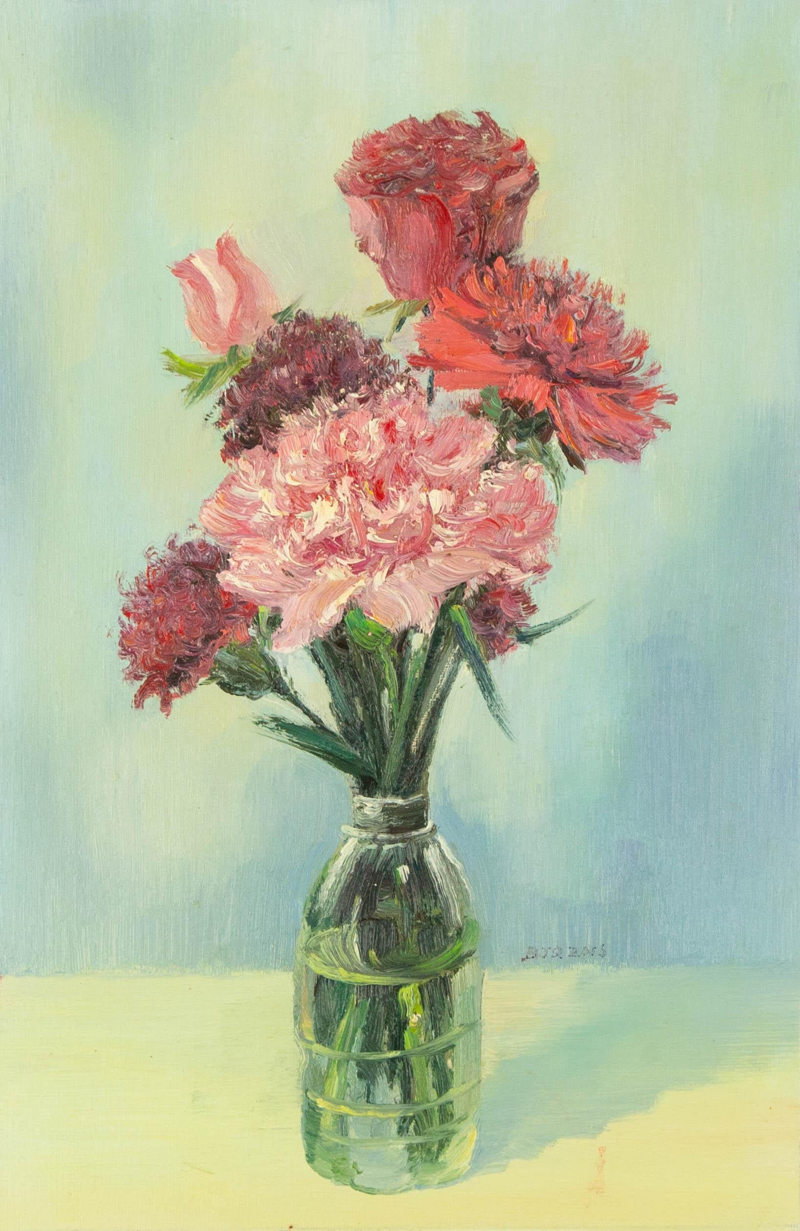 Zhou Zhenpeng Floral Original Öl auf Leinwand "Nelke"