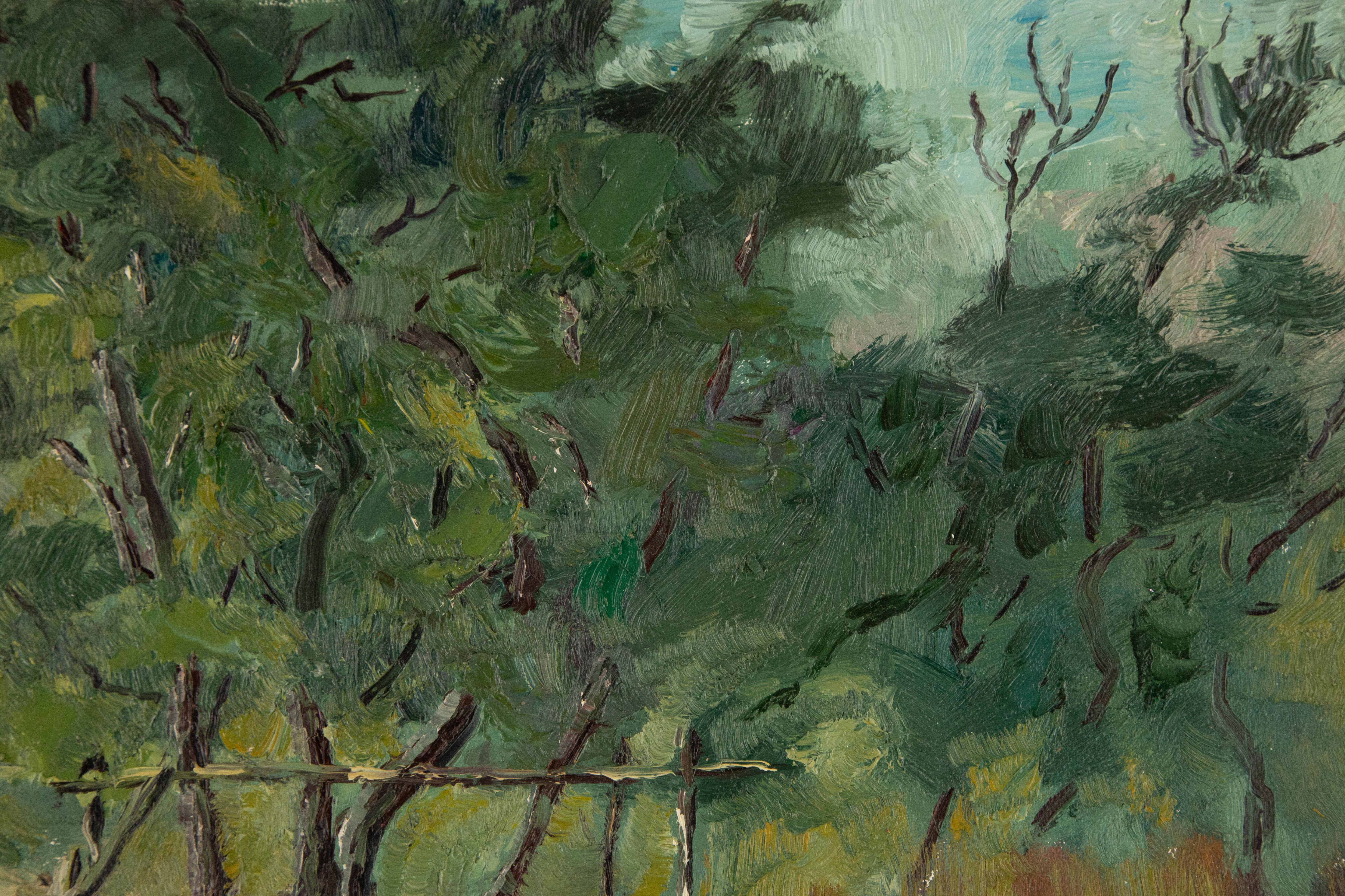 Zhentian Sun Landscape Original Oil On Canvas 