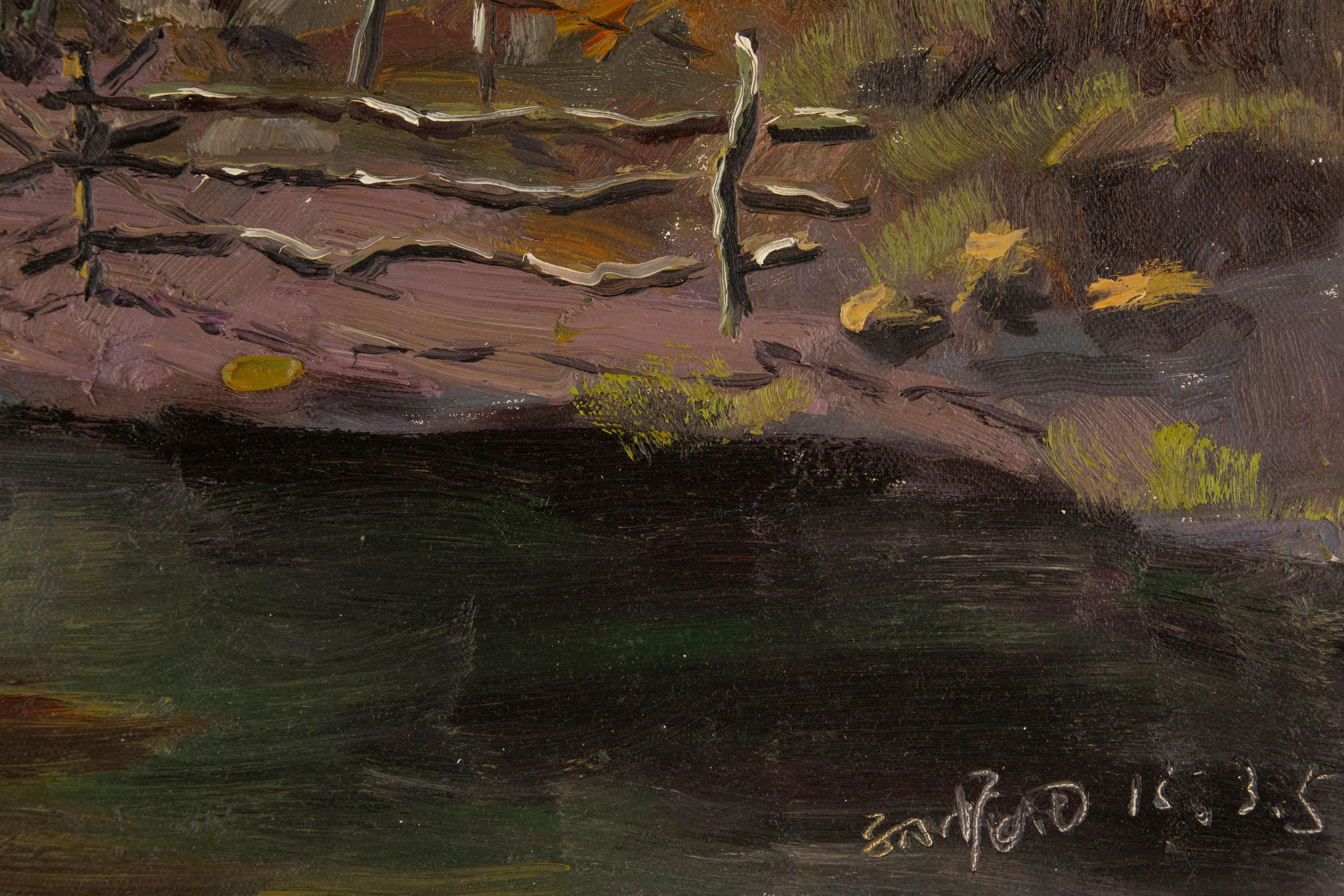 Zhentian Sun Landscape Original Oil On Canvas 