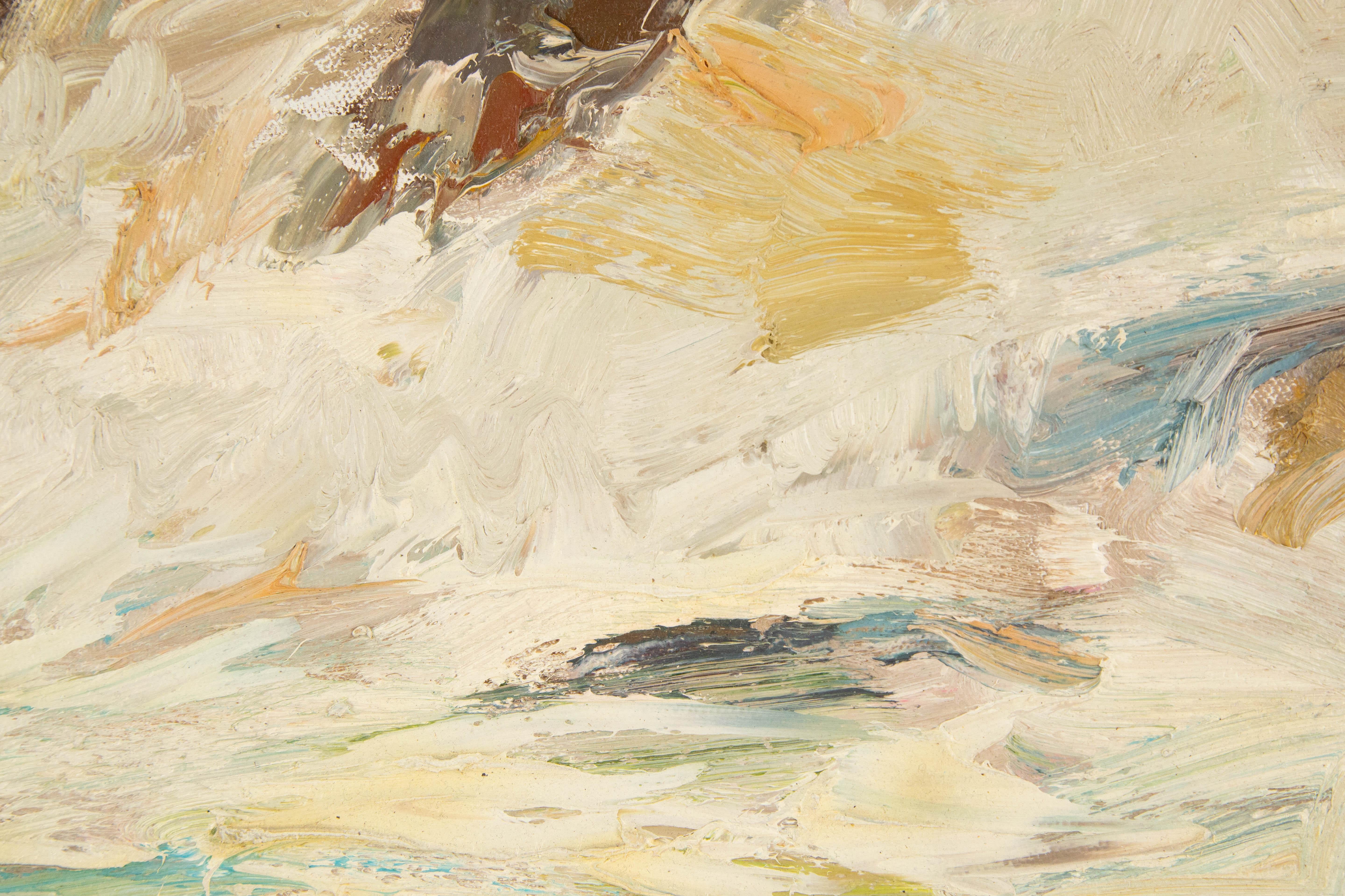 Aquarelle originale de ZhenTian Sun Harbor (Rest Harbor) en vente 3