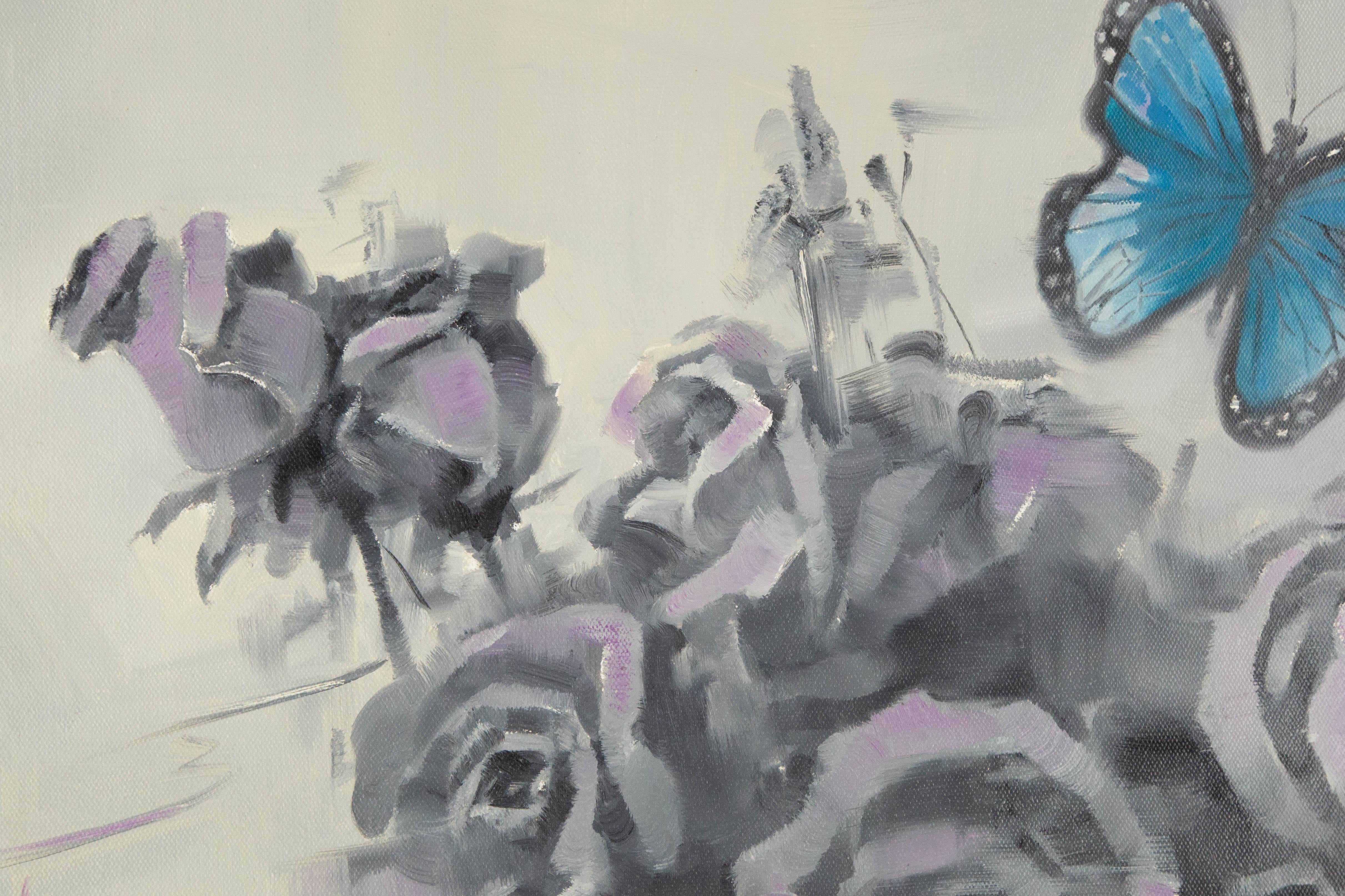 Zhenyan Zhao Olio originale contemporaneo su tela 