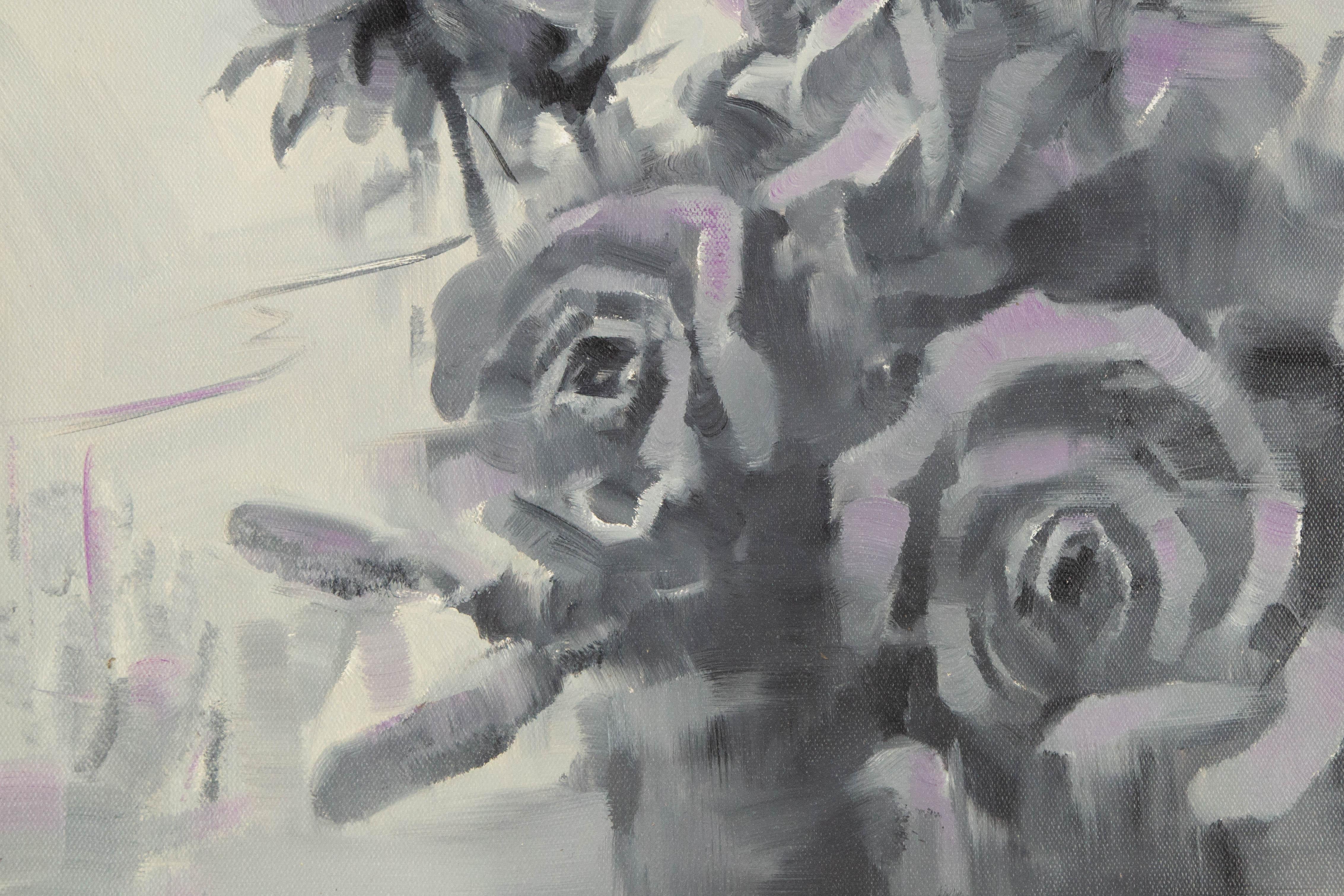 Zhenyan Zhao Olio originale contemporaneo su tela 
