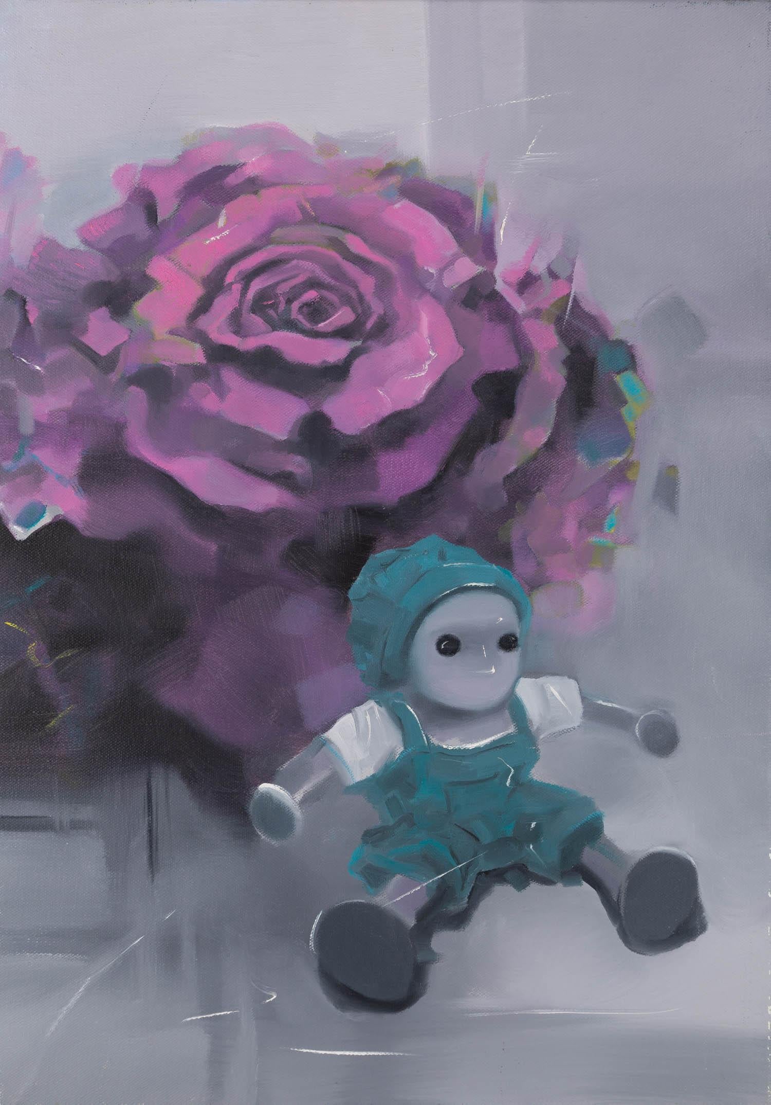 Huile impressionniste originale sur toile « Change Encounter » de Zhenyan Zhao en vente 1
