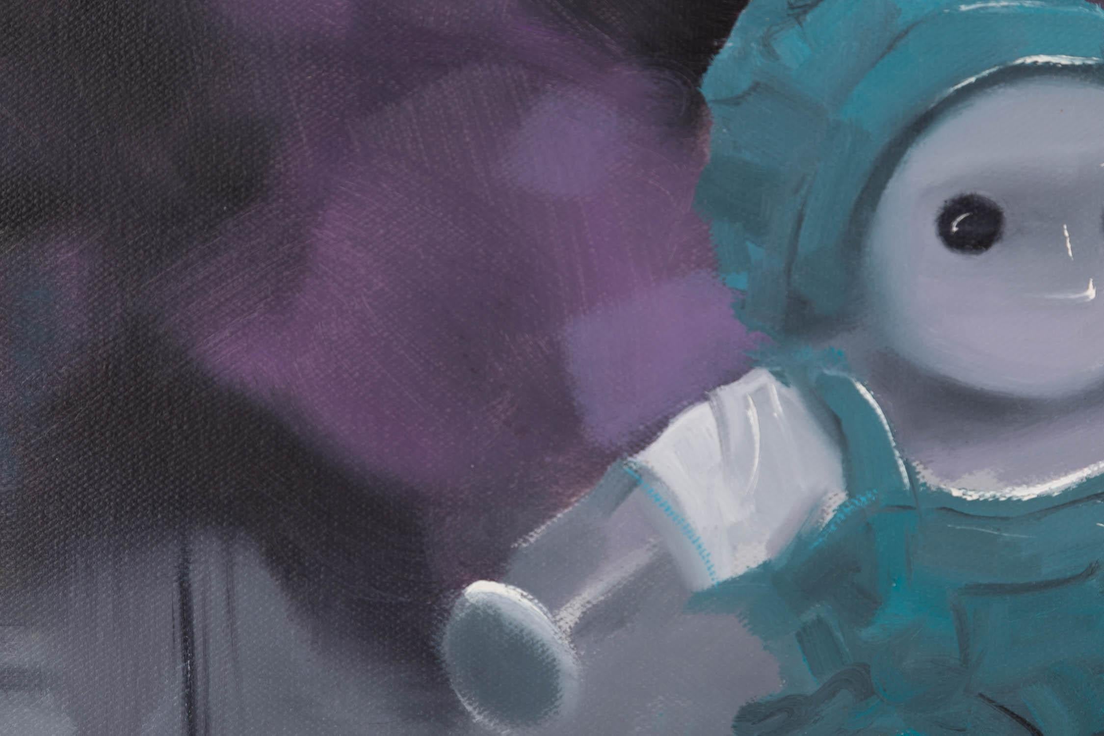 Huile impressionniste originale sur toile « Change Encounter » de Zhenyan Zhao en vente 5