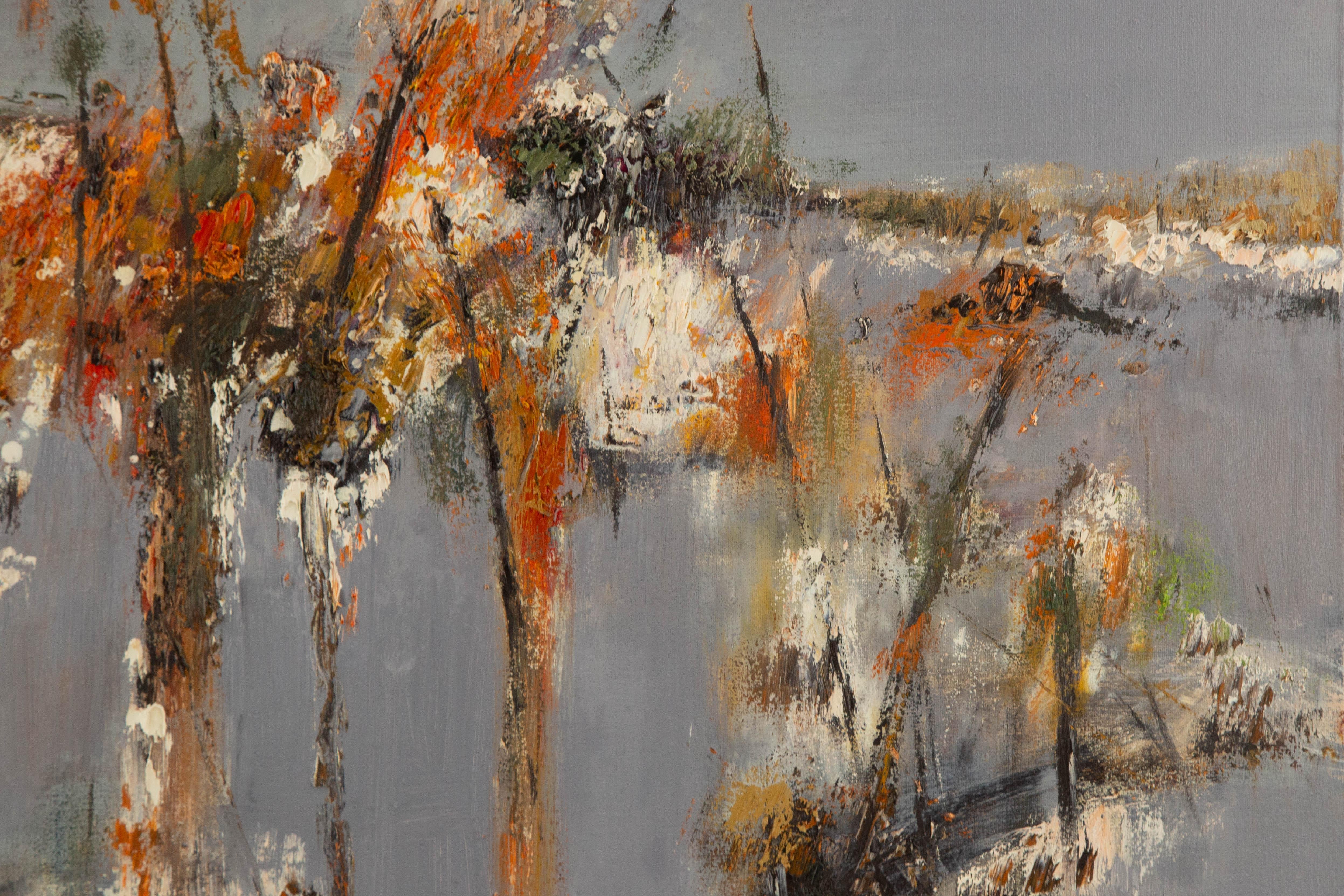 Zhenzhong Liu Abstract Original Oil On Canvas 