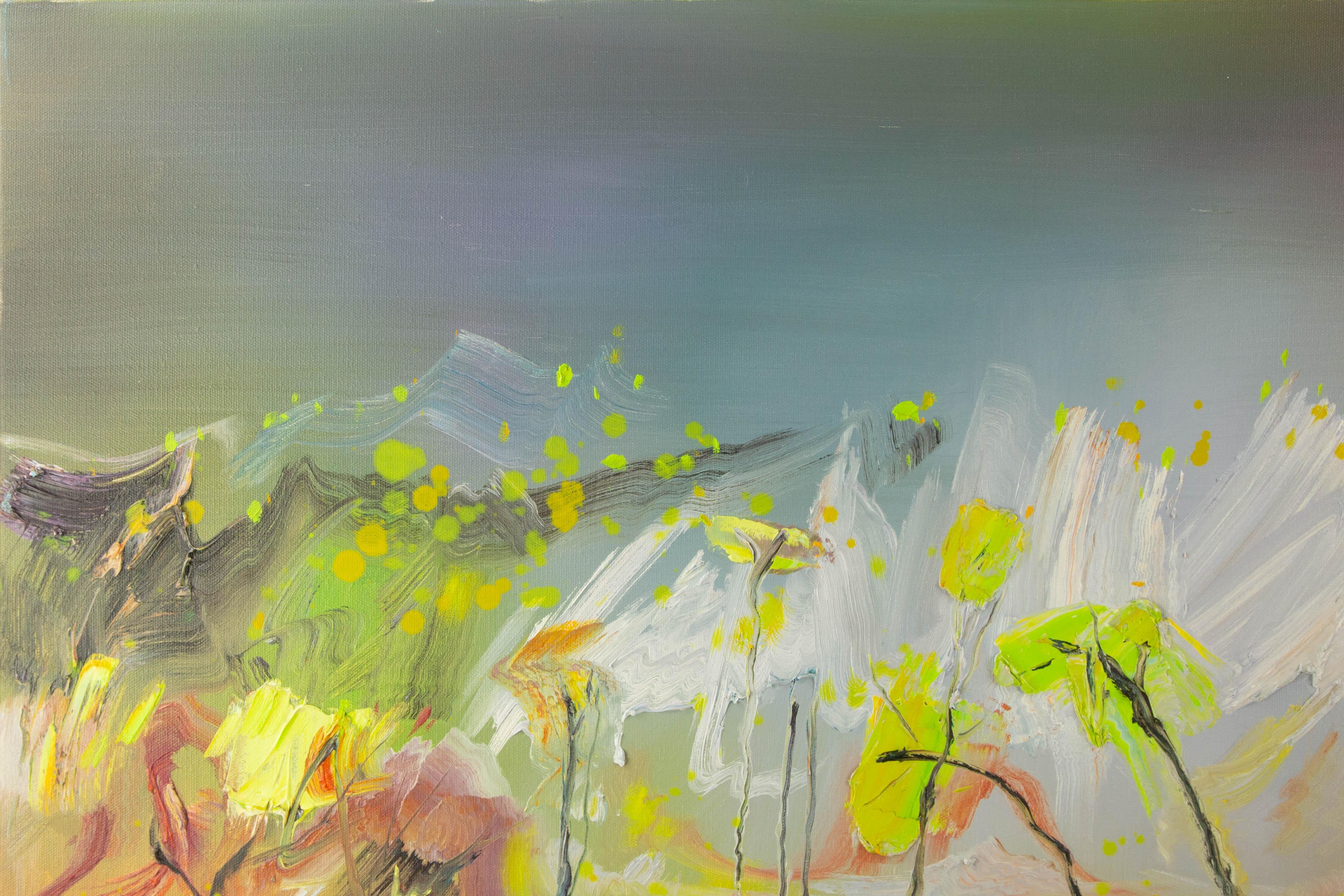 Zhenzhong Liu Floral Original Oil On Canvas 