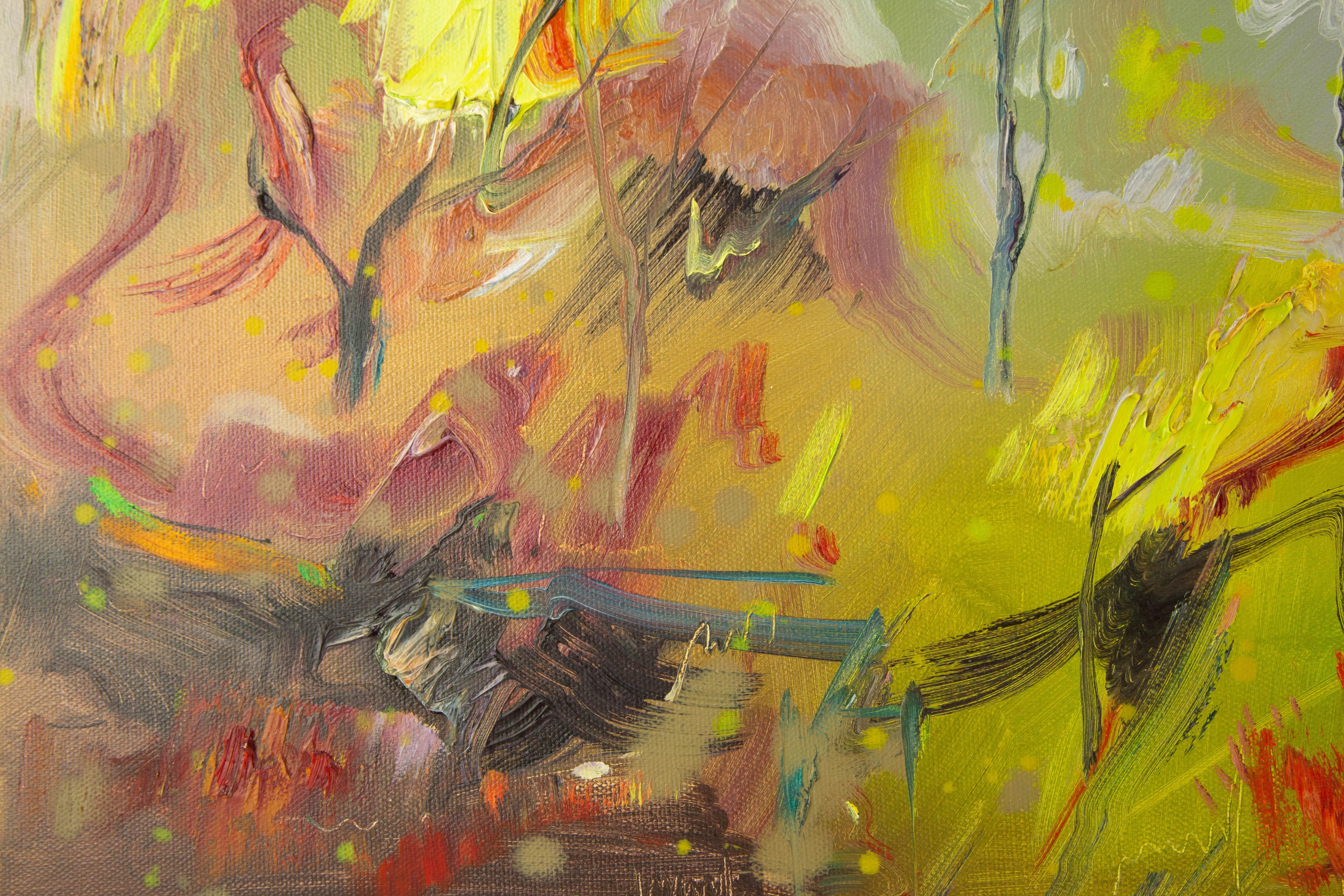 Zhenzhong Liu Floral Original Oil On Canvas 