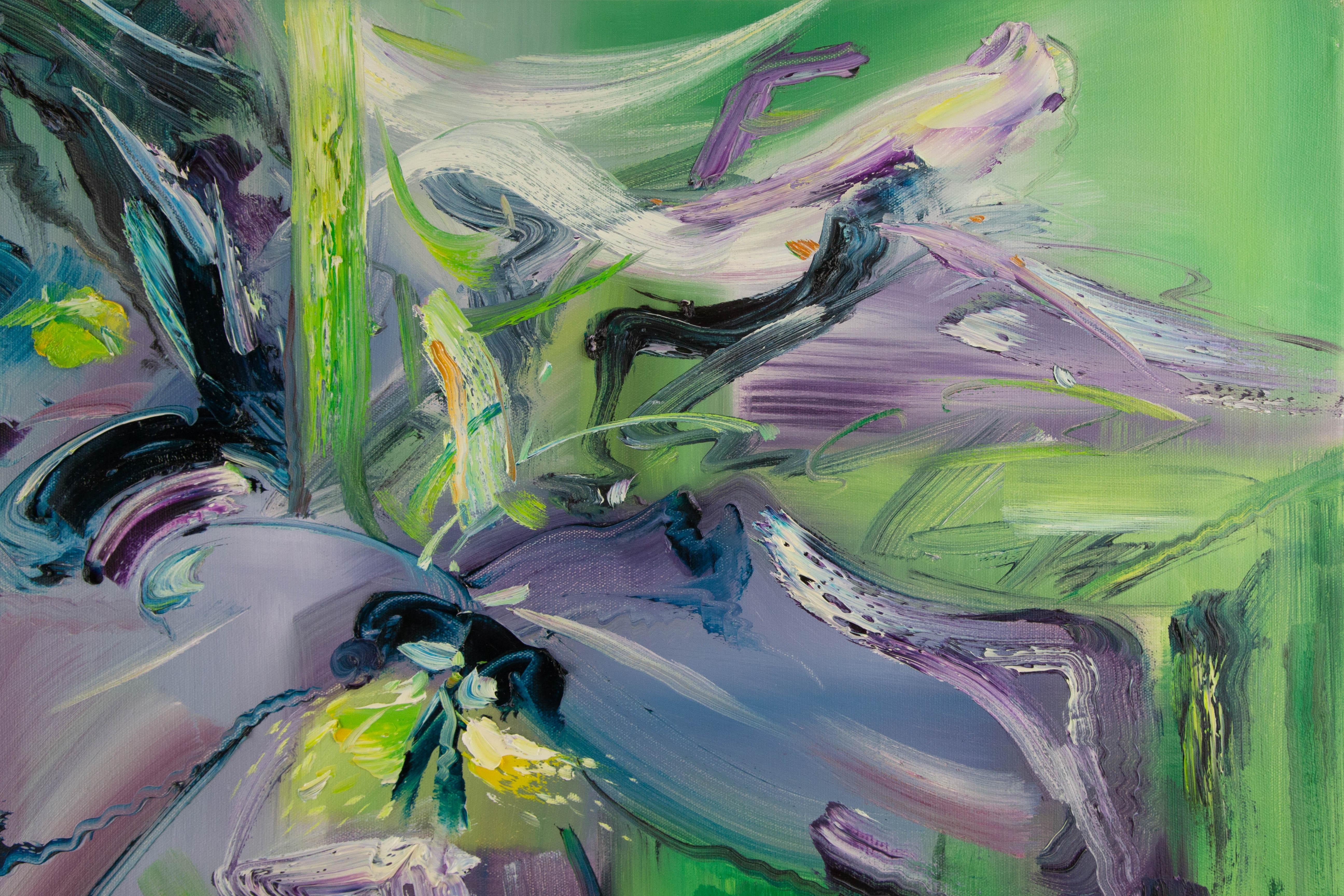 Zhenzhong Liu Floral Original Öl auf Leinwand 