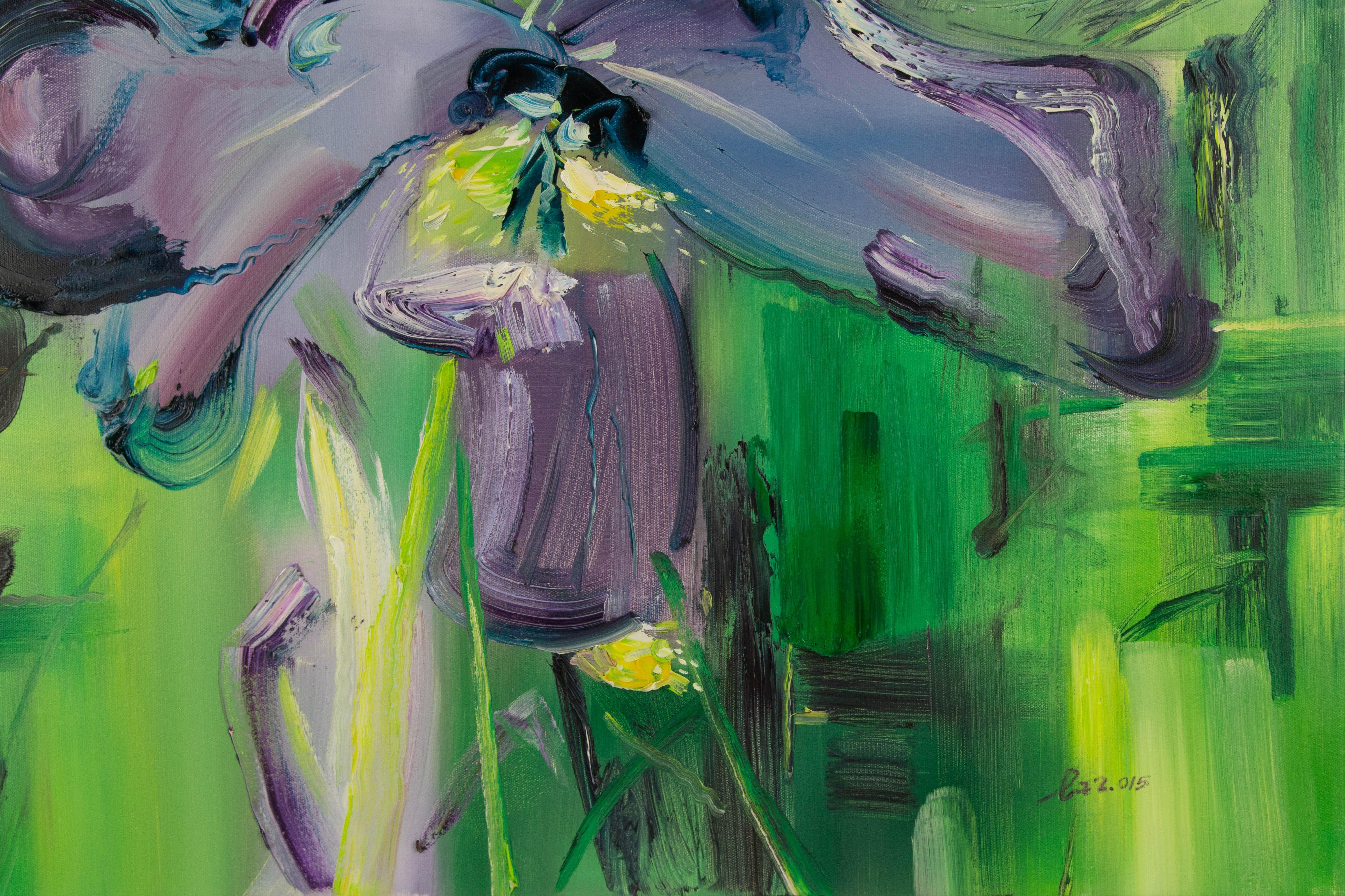 Zhenzhong Liu Floral Original Öl auf Leinwand 