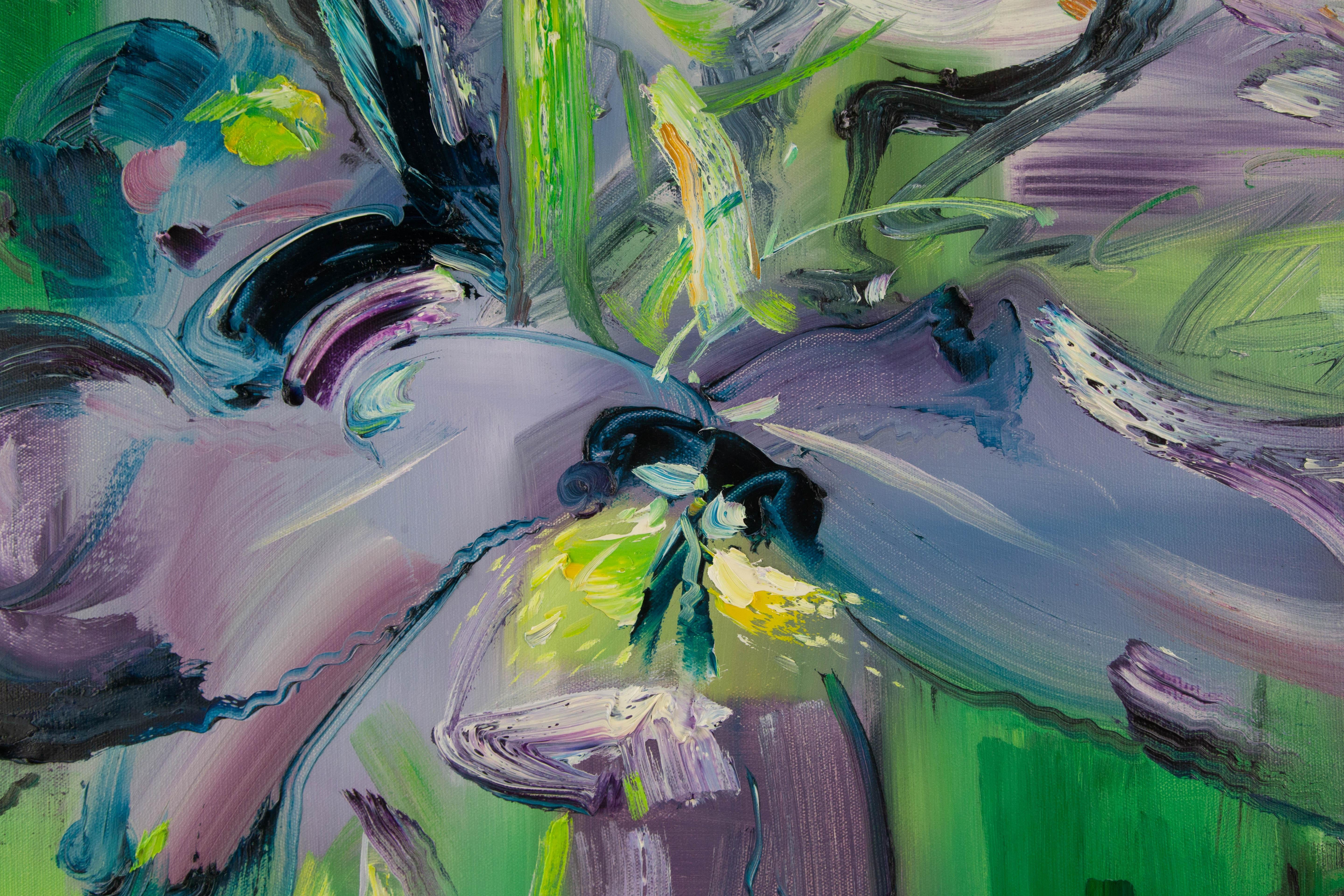 Zhenzhong Liu Floral Original Öl auf Leinwand 