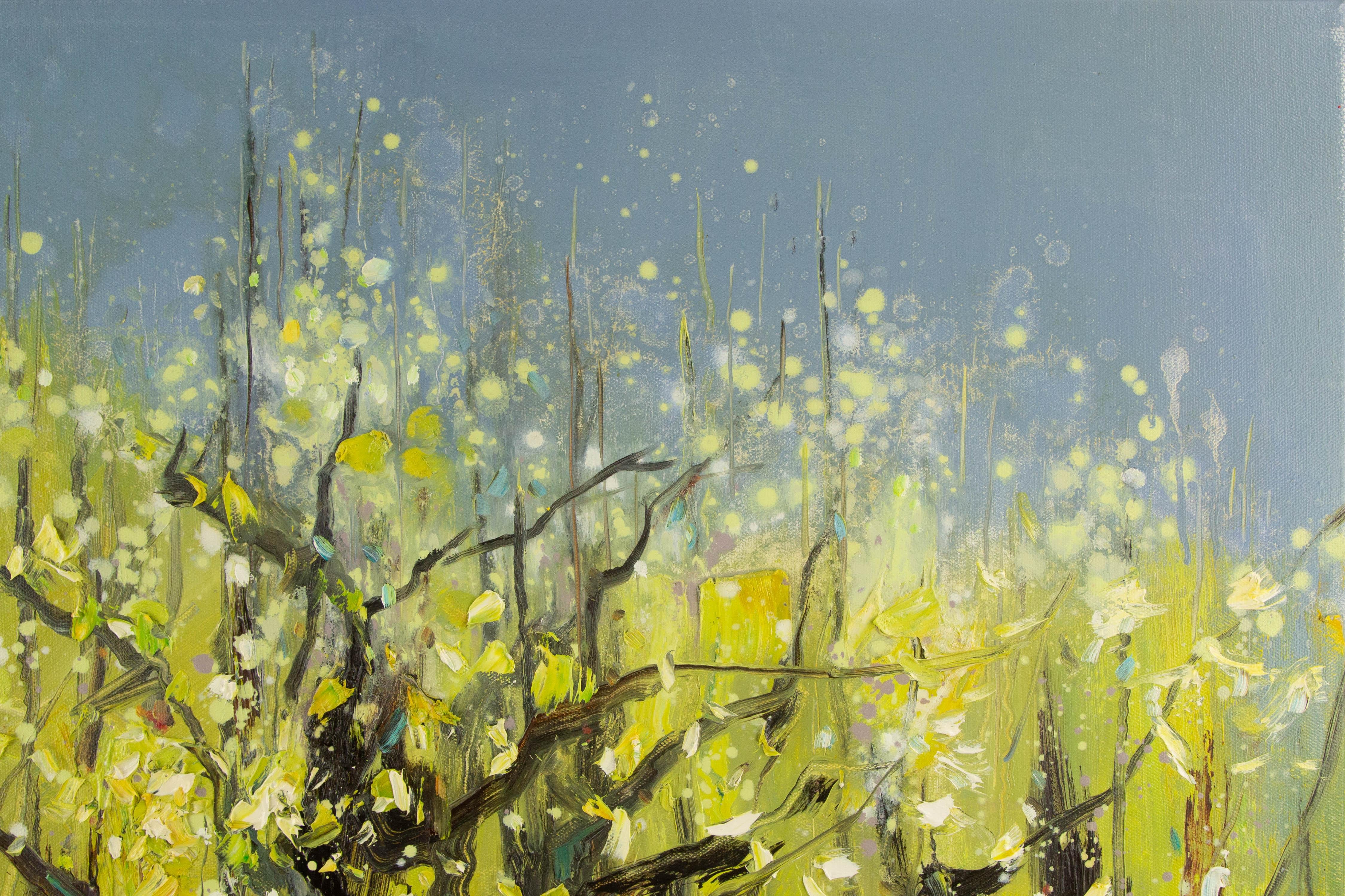 Zhenzhong Liu Floral Original Oil On Canvas 