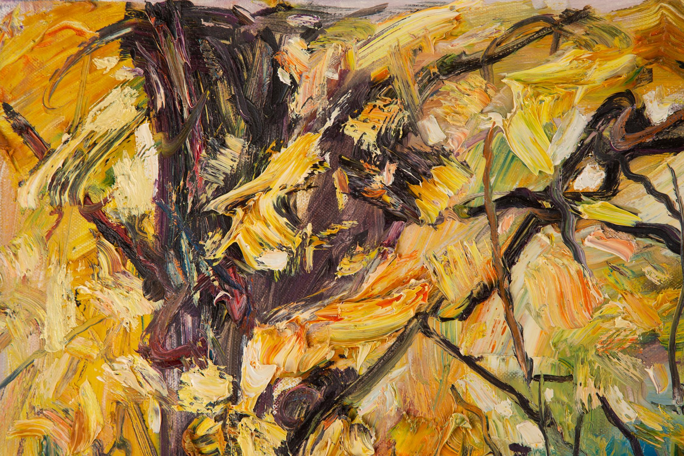ZhenZhong Liu Landschaft, Original-Ölgemälde „Herbsttag“ – Painting von Zhenzhong Liu