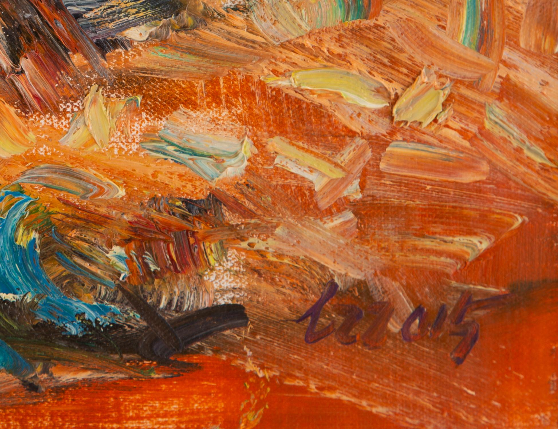 ZhenZhong Liu Landschaft, Original-Ölgemälde „Herbsttag“ im Angebot 2