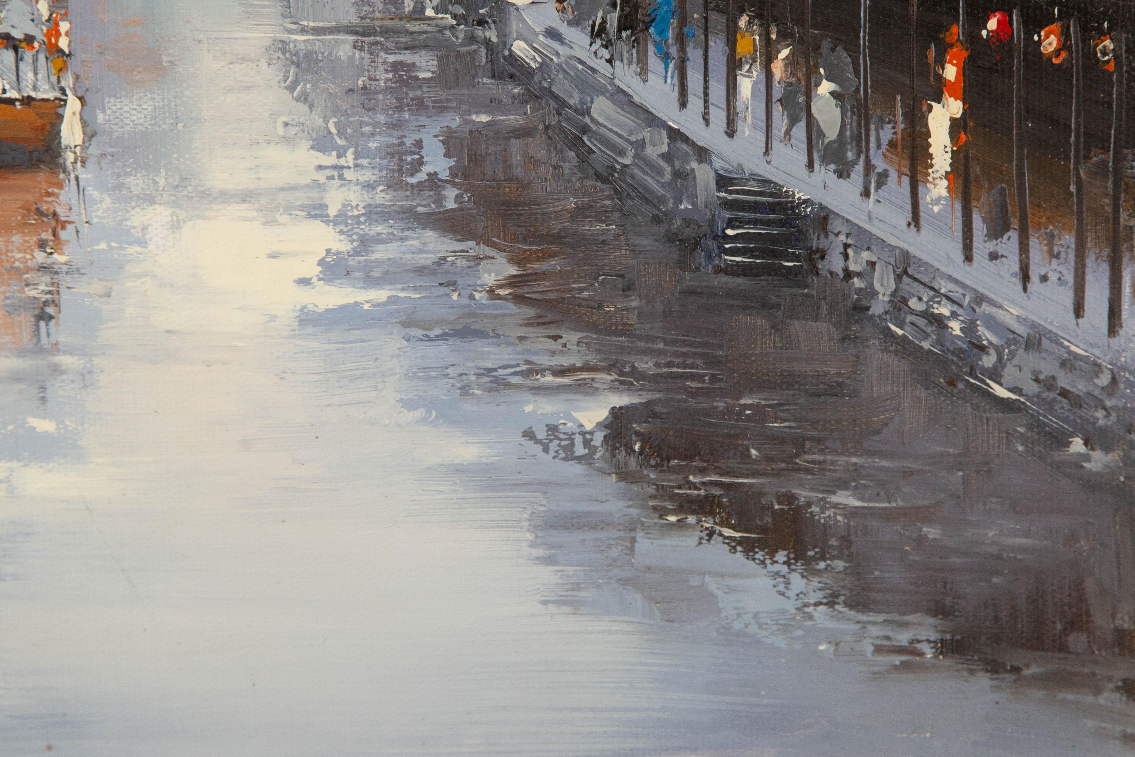 Zhikai Zhou Landscape Original Oil On Canvas 