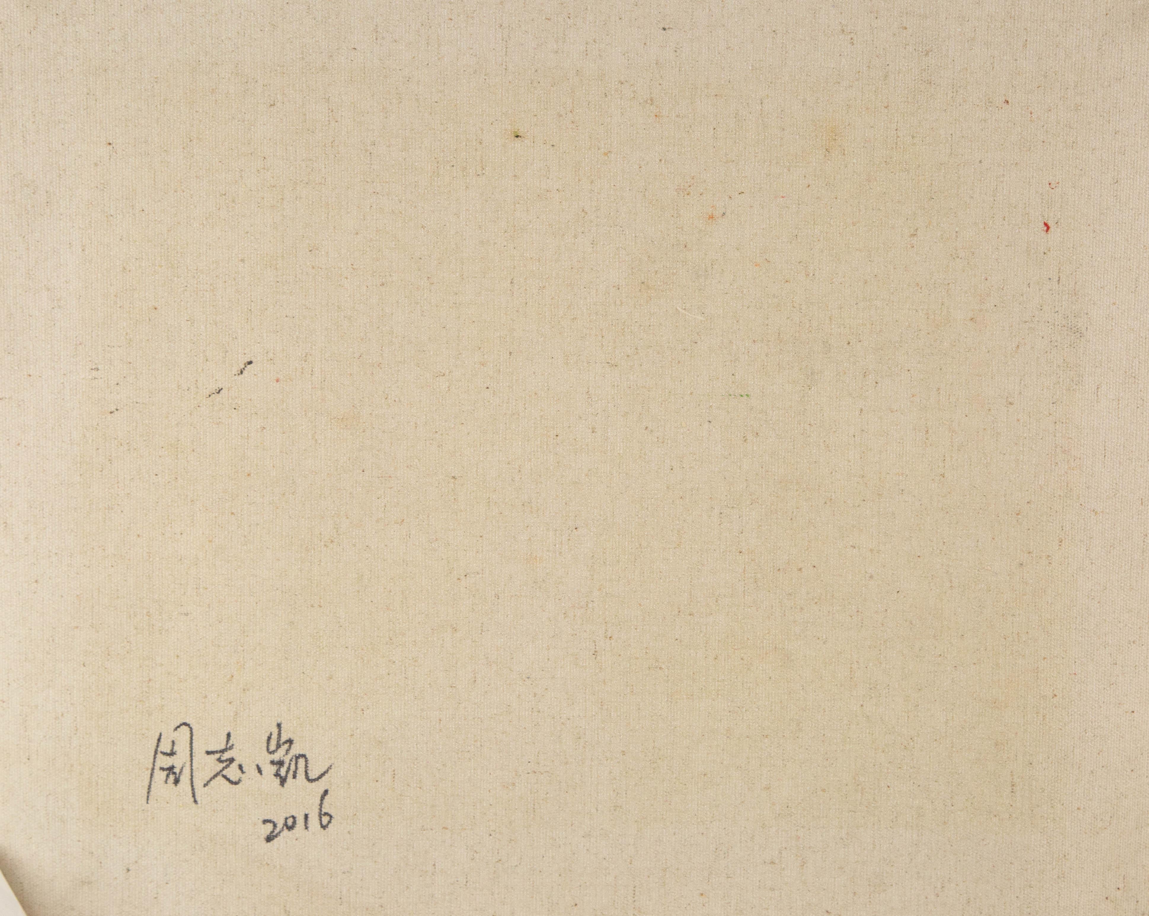 Zhikai Zhou Landscape Original Oil On Canvas 