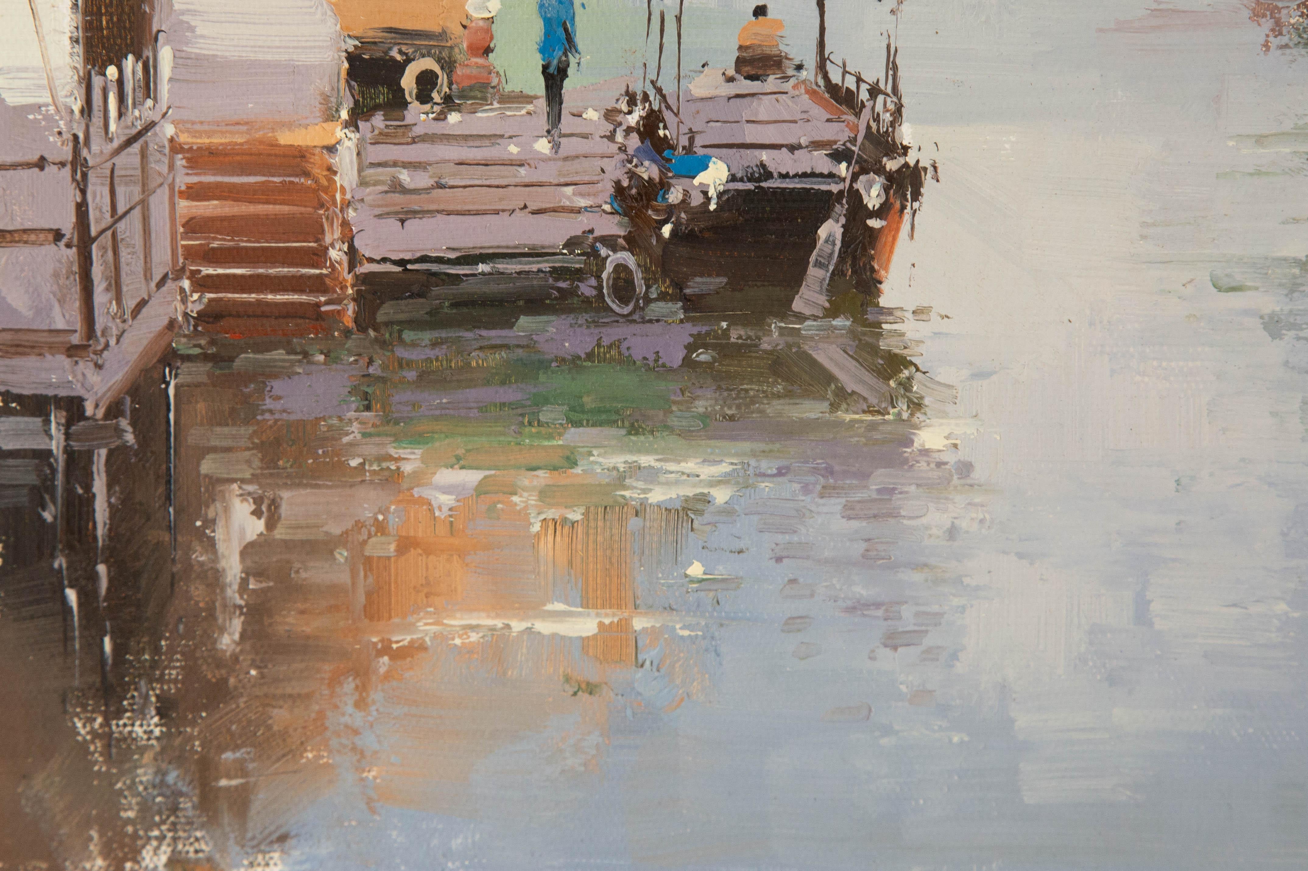 Zhikai Zhou Landscape Original Oil On Canvas 