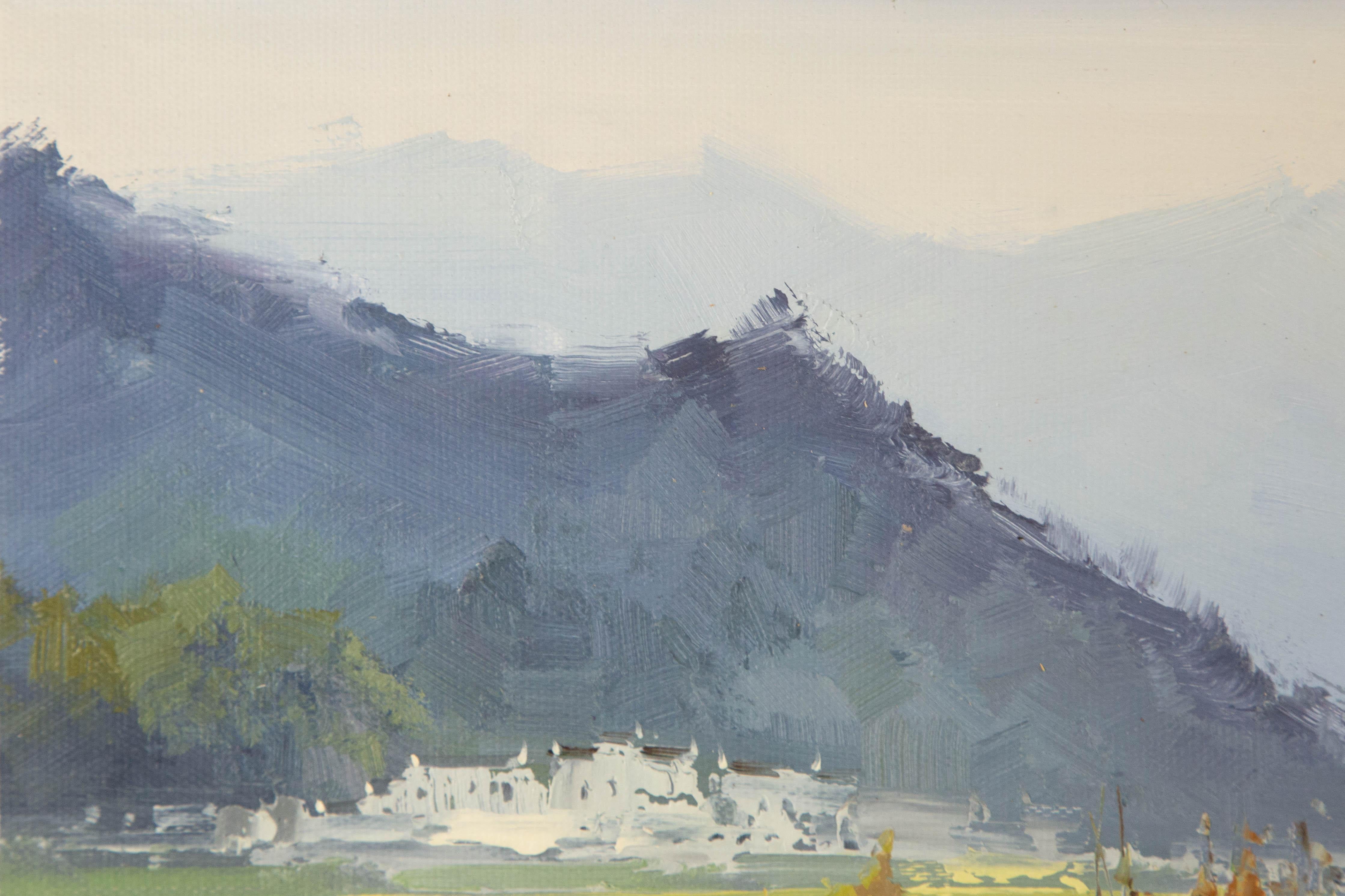 Zhikai Zhou Landschaft Original Öl auf Leinwand 