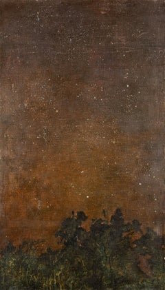 ZhiLin Zheng Óleo original abstracto sobre lienzo "Noche salvaje"