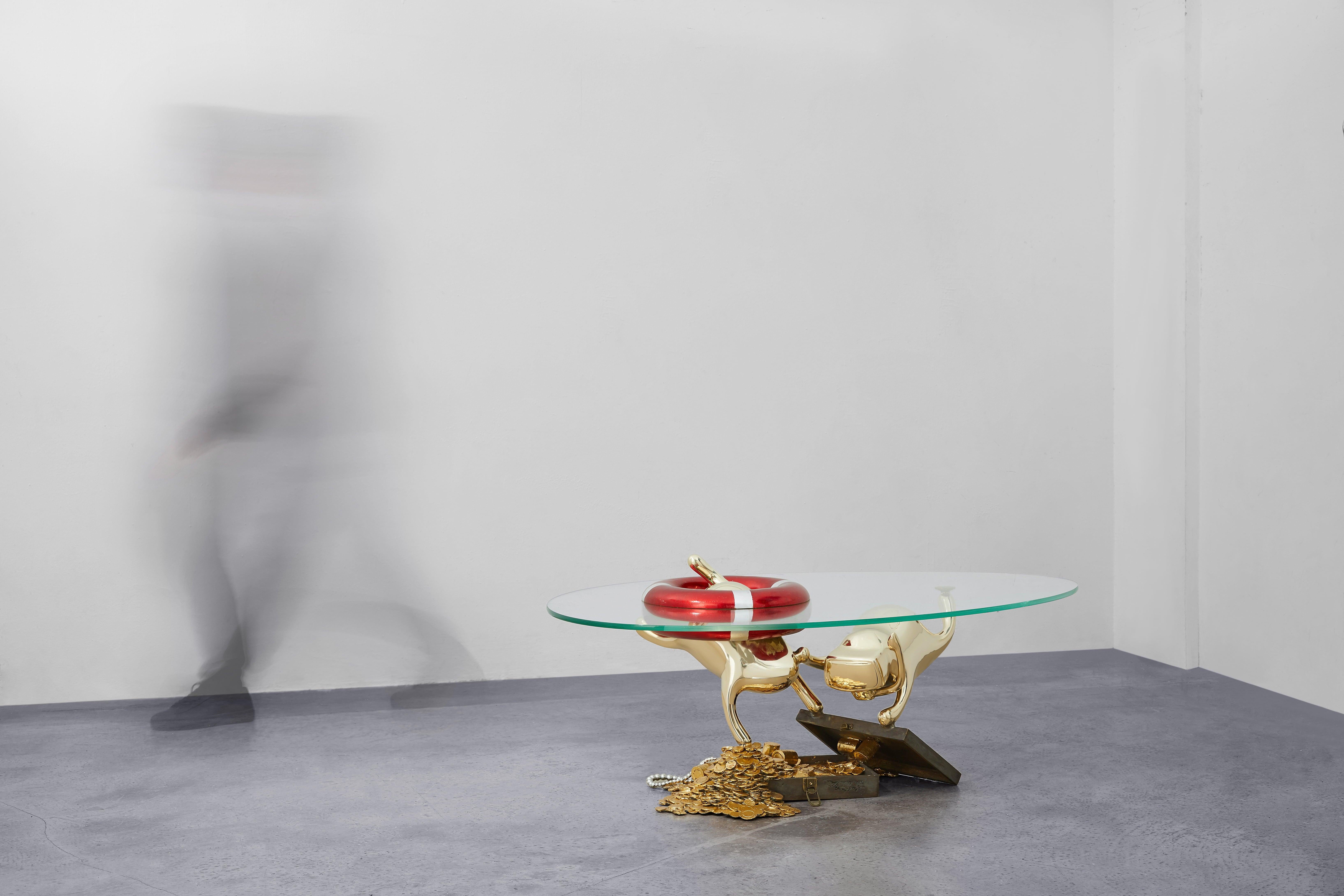 Zhipeng Tan, Table basse en laiton « Treasures », Collection TanTan en vente 1