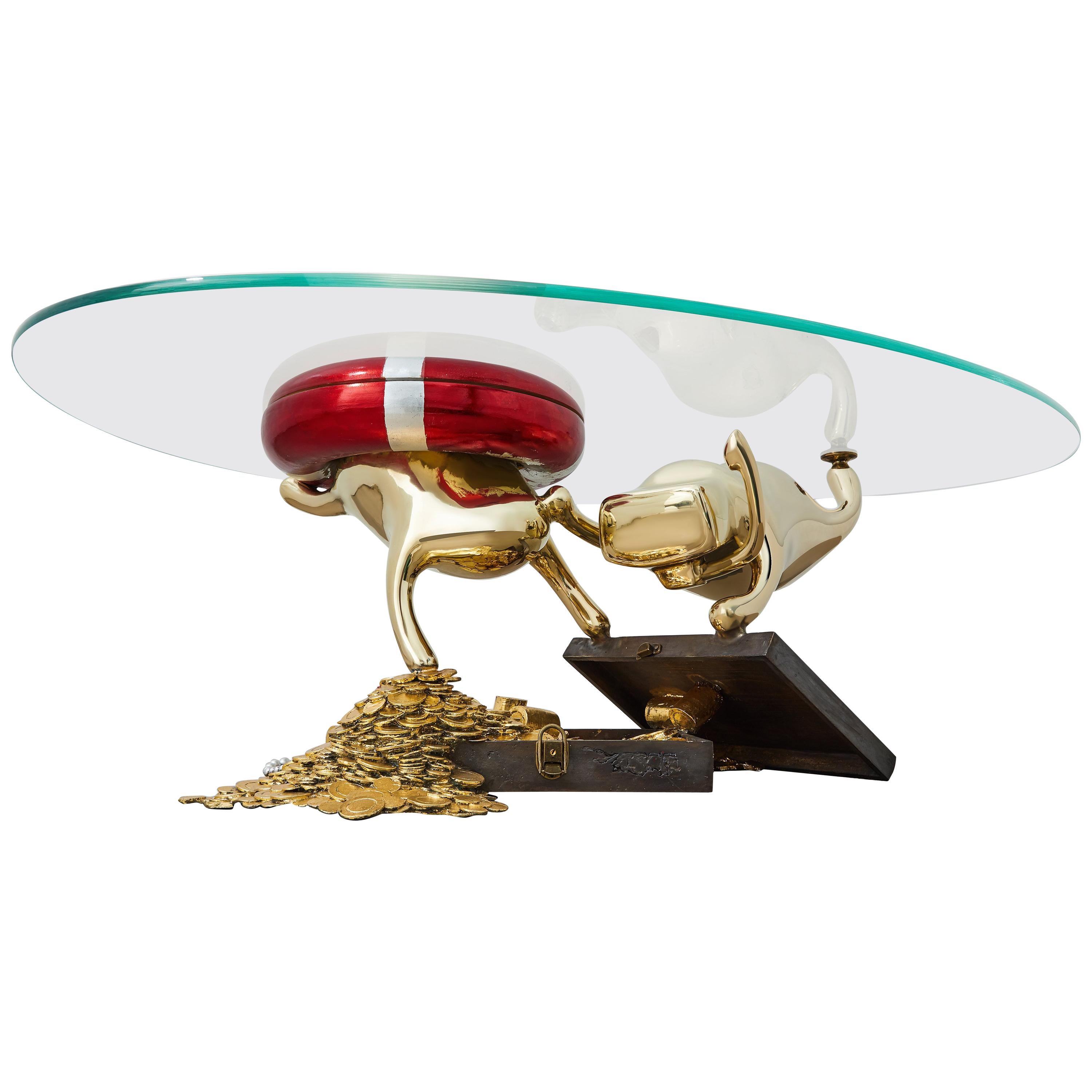 Zhipeng Tan, Brass Coffee Table, 'Treasures,' TanTan Collection