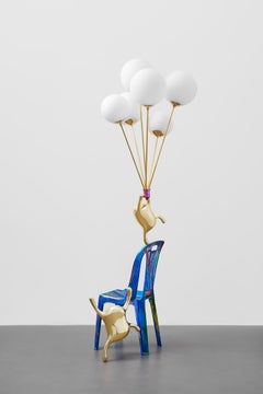 Zhipeng Tan, Stehlampe aus Messing, 'Up (Groß), TanTan Kollektion