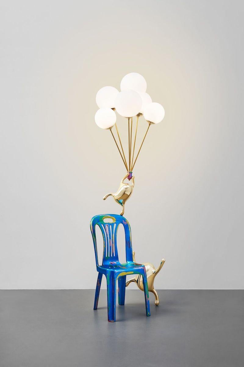 Laiton Zhipeng Tan, lampadaire en laiton, « Up (Large) » Collection TanTan en vente