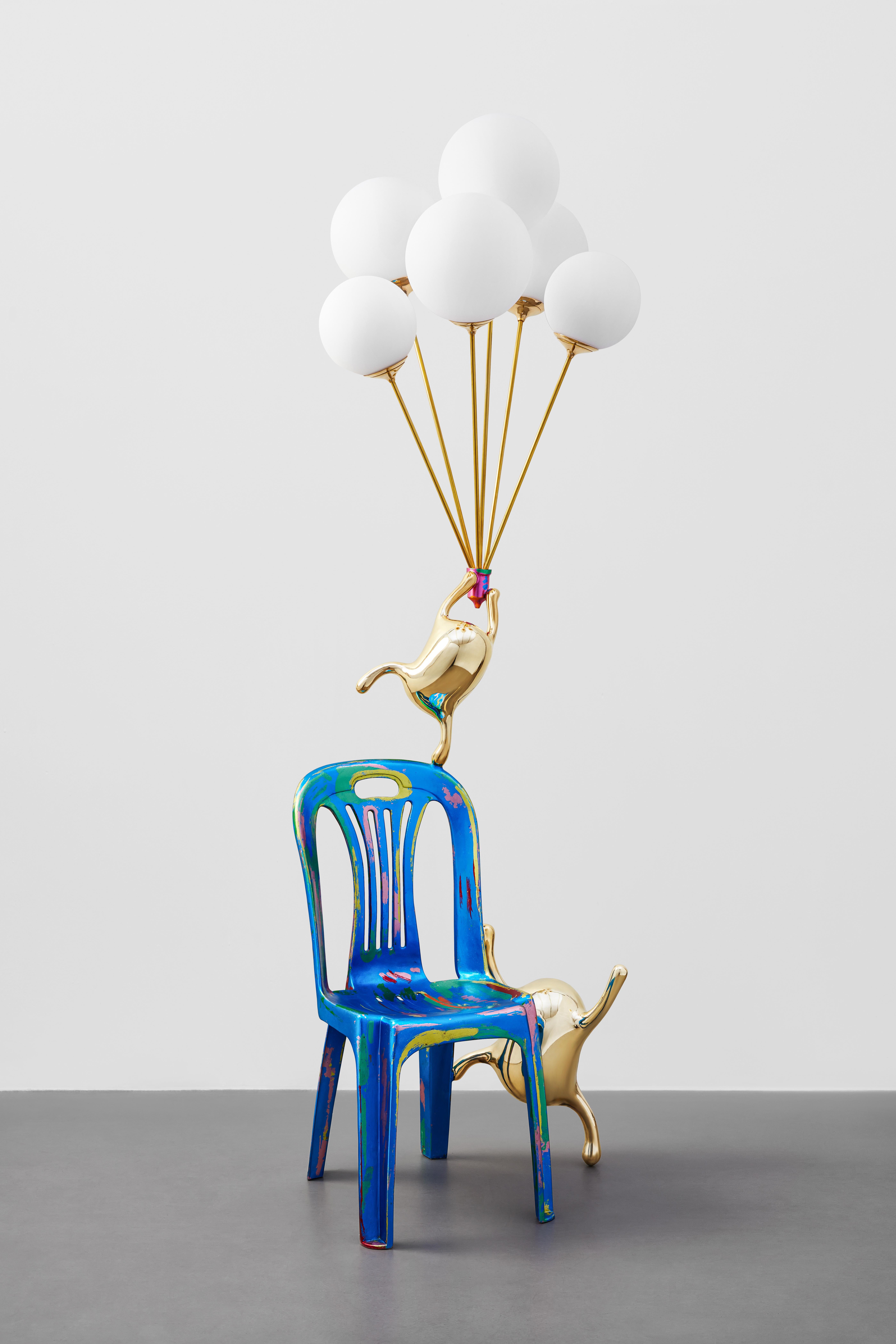 Zhipeng Tan, Brass Floor Lamp, 'Up (Large), ' TanTan Collection In New Condition For Sale In Beverly Hills, CA