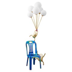 Zhipeng Tan, Lampada da terra in ottone, 'Up 'Large', ' Collezione TanTan