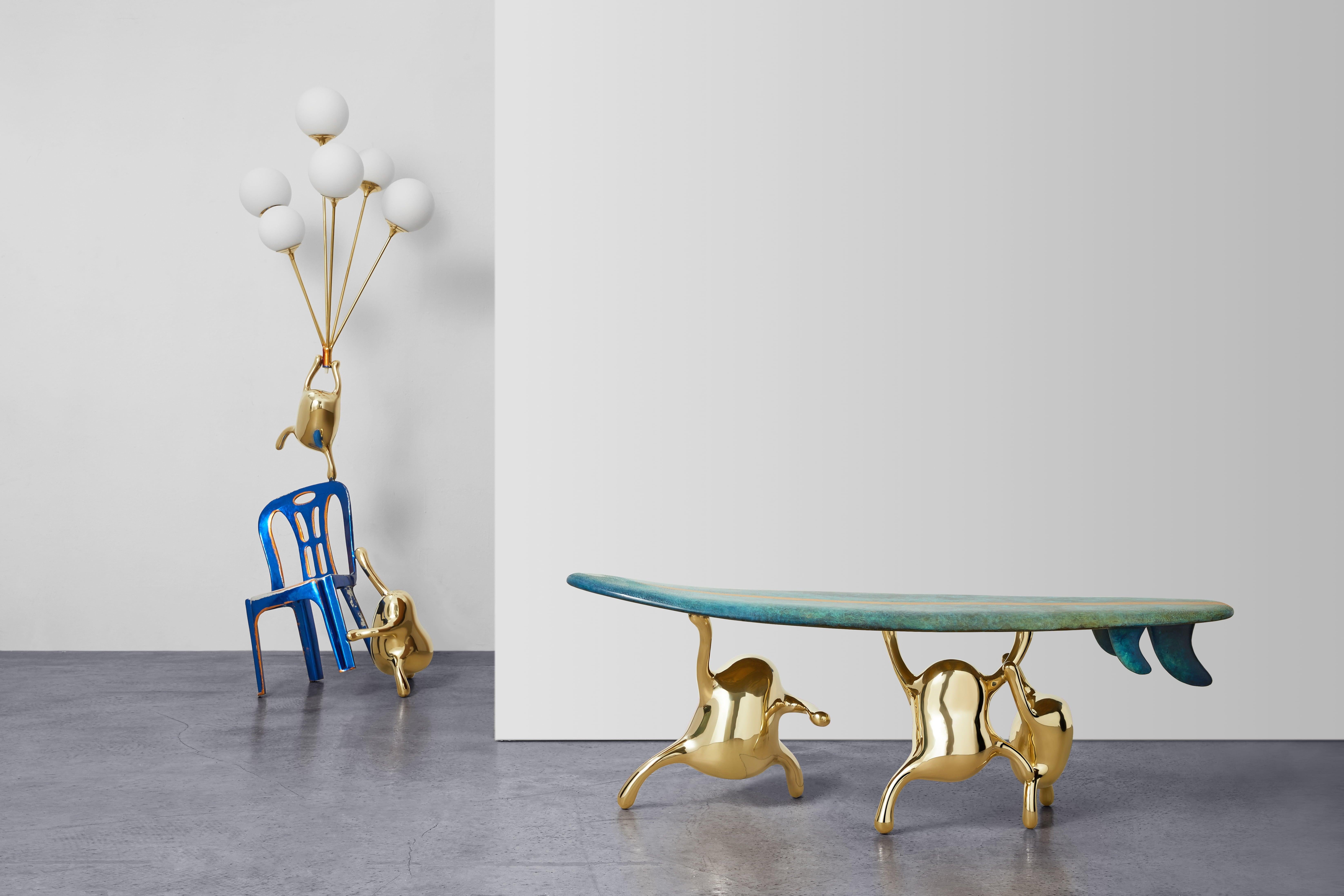 Zhipeng Tan, Lámpara de pie de latón, 'Up, ' Colección TanTan en Nuevo estado para la venta en Beverly Hills, CA