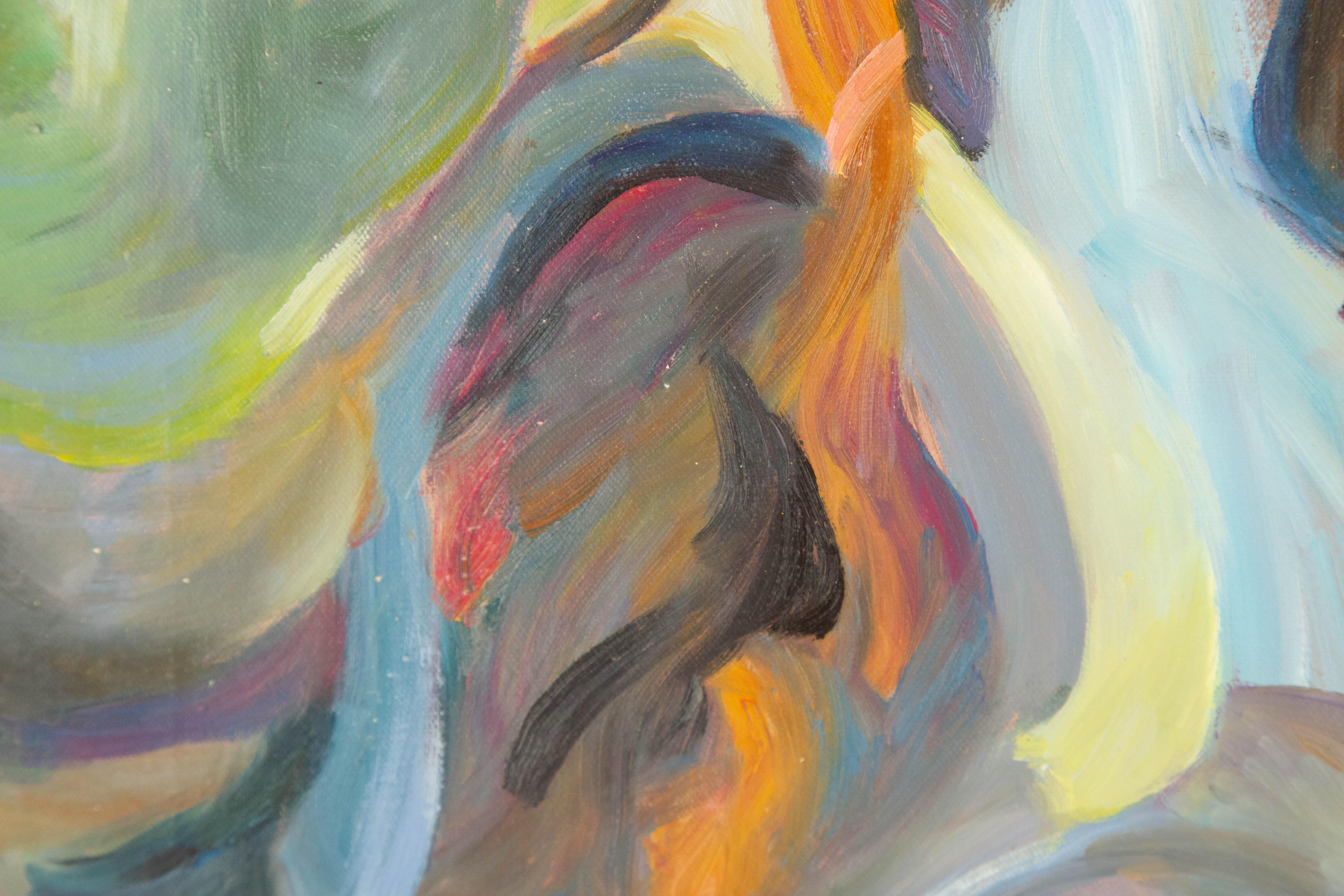 Zhiqin Yu Abstract Original Oil On Canvas 