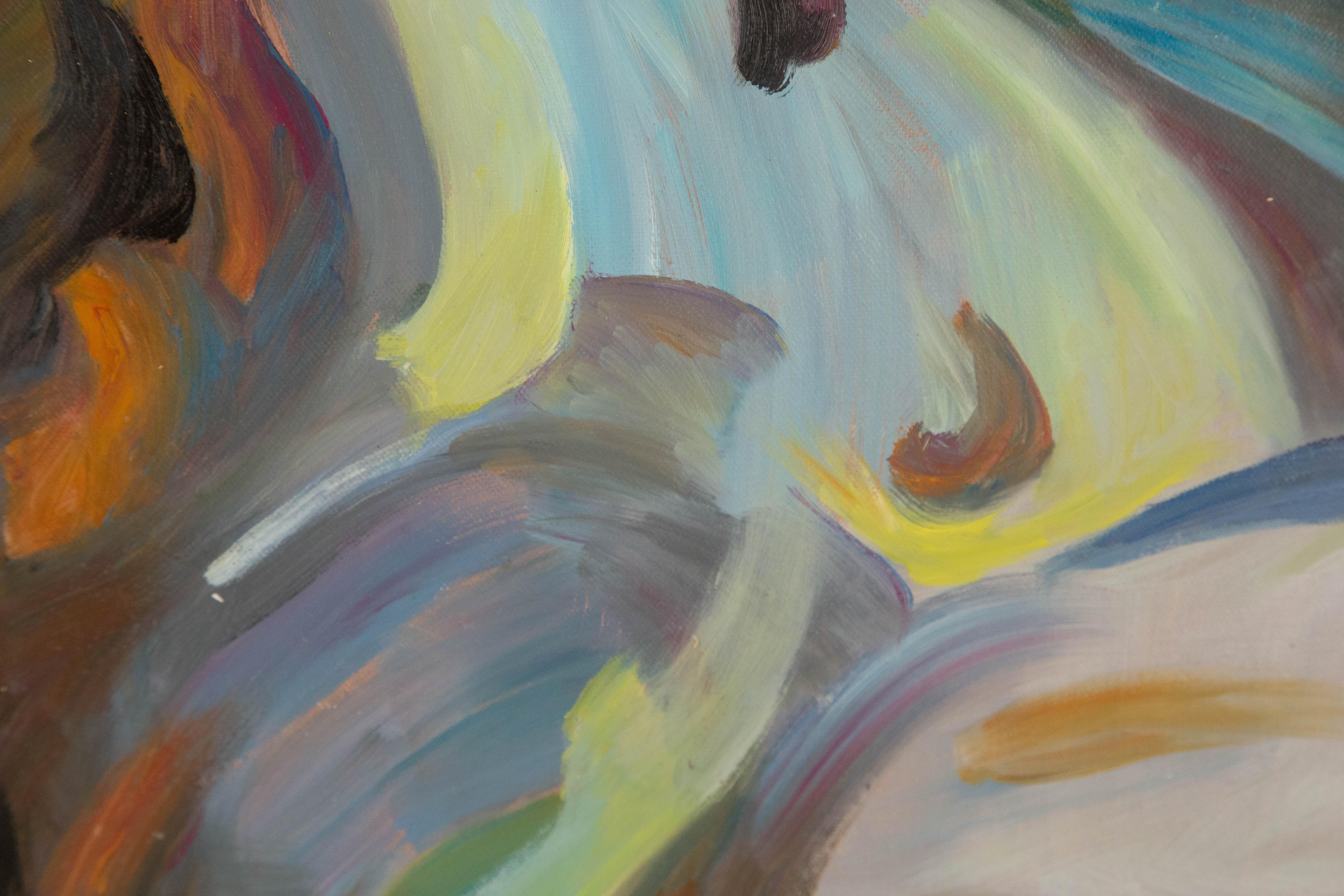 Zhiqin Yu Abstract Original Oil On Canvas 