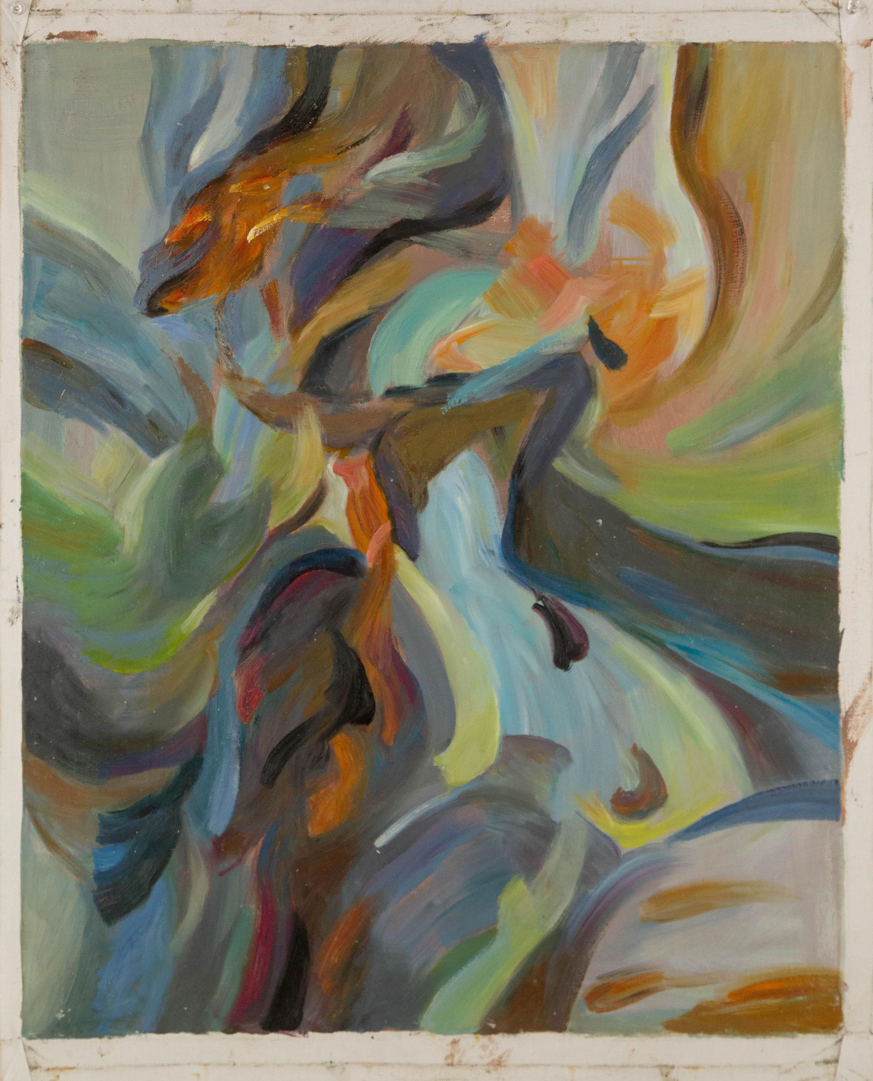 Zhiqin Yu Abstract Original Oil On Canvas 
